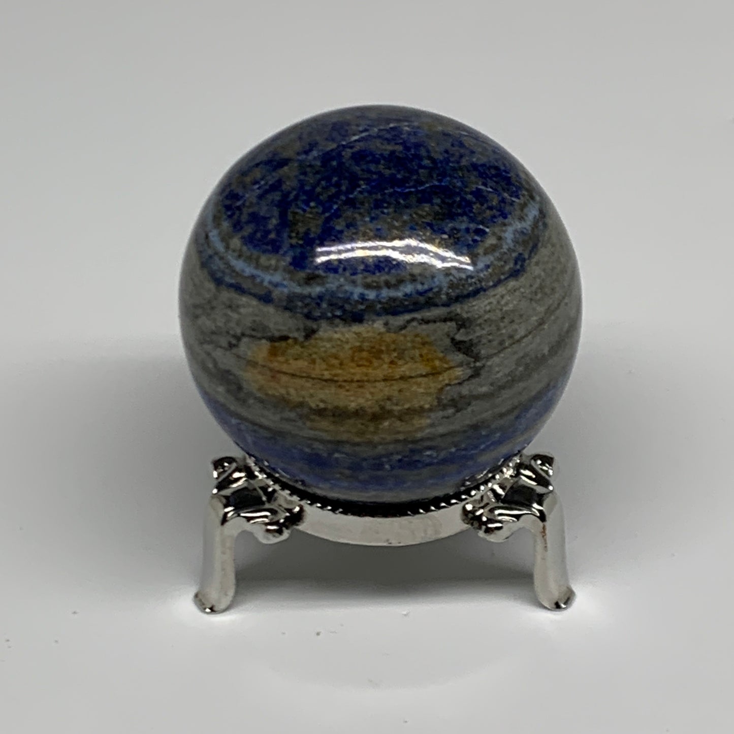 0.57 lbs,2.1"(54mm), Lapis Lazuli Sphere Ball Gemstone @Afghanistan, B33125