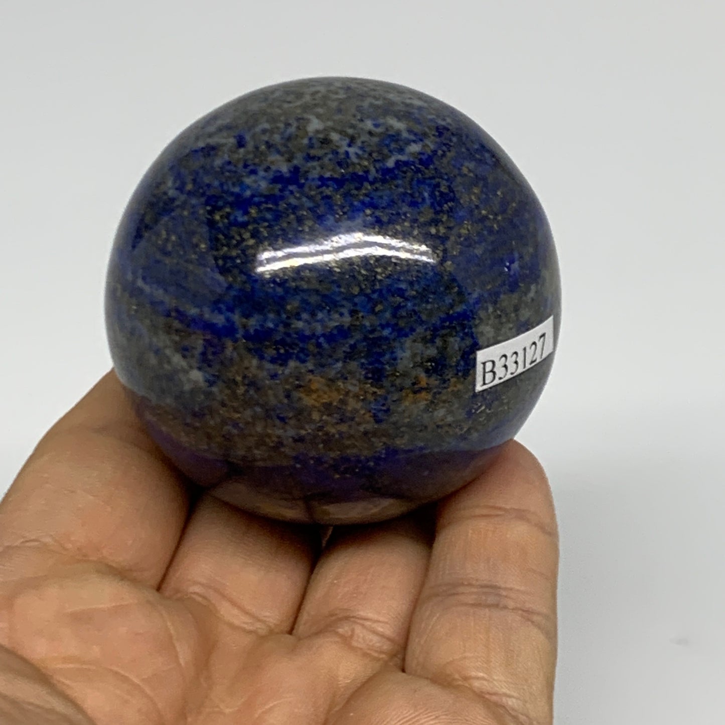 0.58 lbs,2.2"(55mm), Lapis Lazuli Sphere Ball Gemstone @Afghanistan, B33127