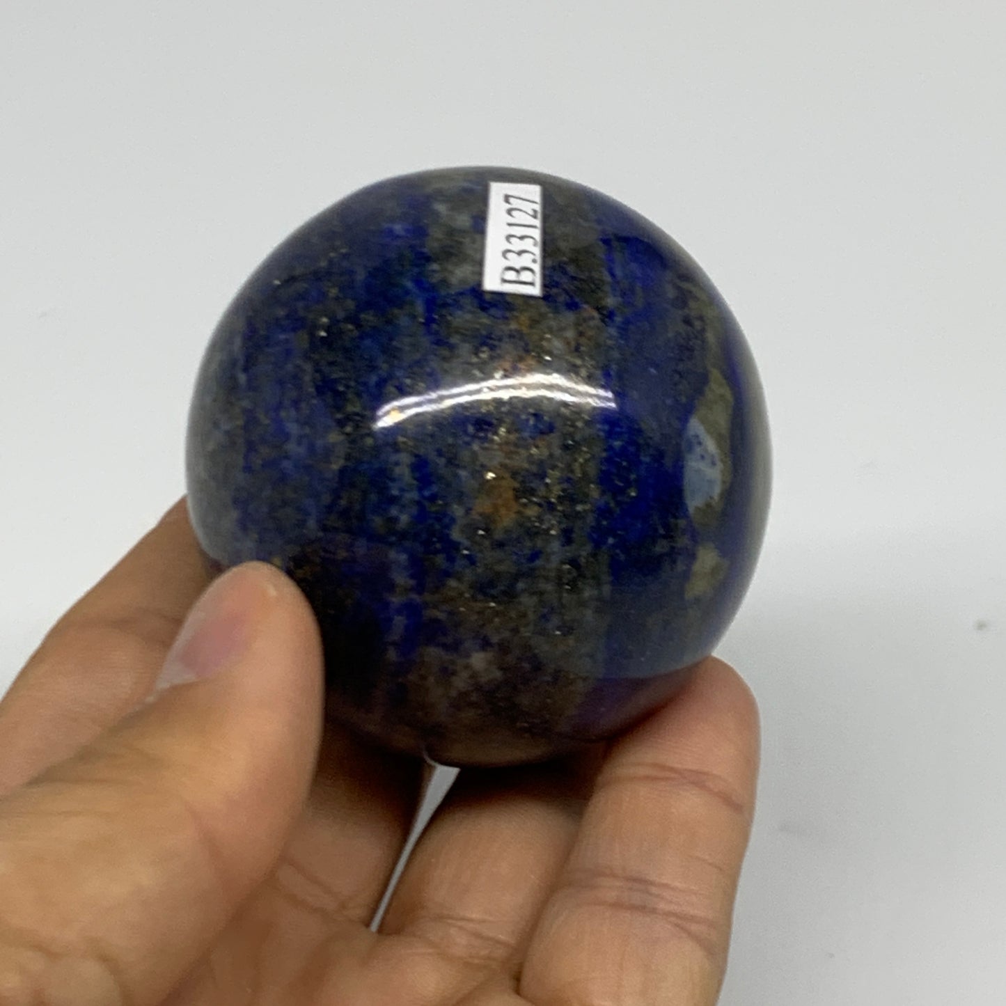 0.58 lbs,2.2"(55mm), Lapis Lazuli Sphere Ball Gemstone @Afghanistan, B33127