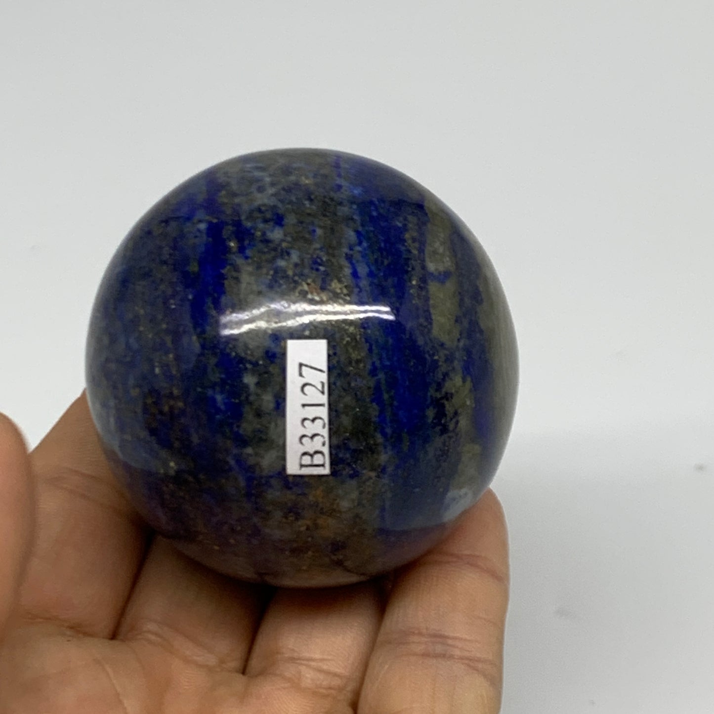 0.58 lbs,2.2"(55mm), Lapis Lazuli Sphere Ball Gemstone @Afghanistan, B33127