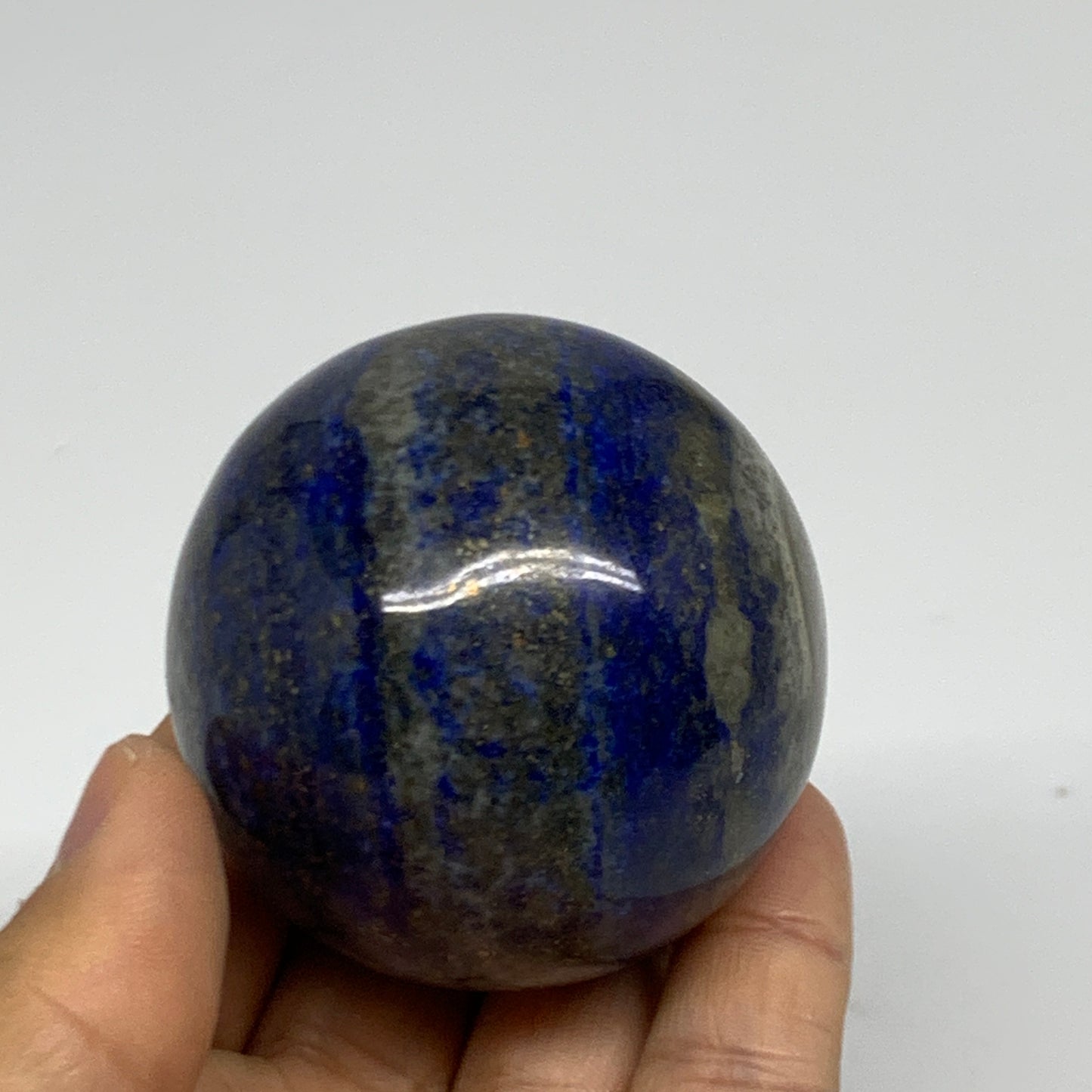 0.58 lbs,2.2"(55mm), Lapis Lazuli Sphere Ball Gemstone @Afghanistan, B33127