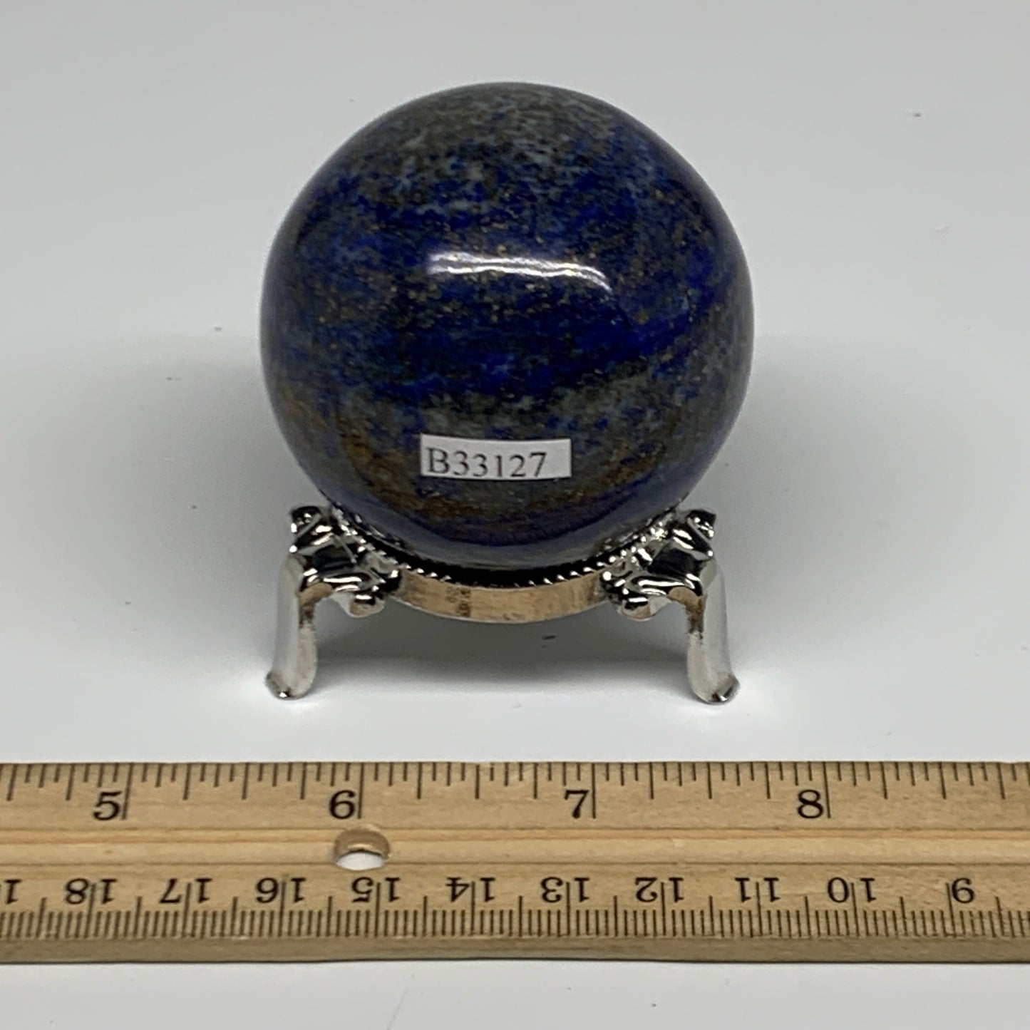 0.58 lbs,2.2"(55mm), Lapis Lazuli Sphere Ball Gemstone @Afghanistan, B33127