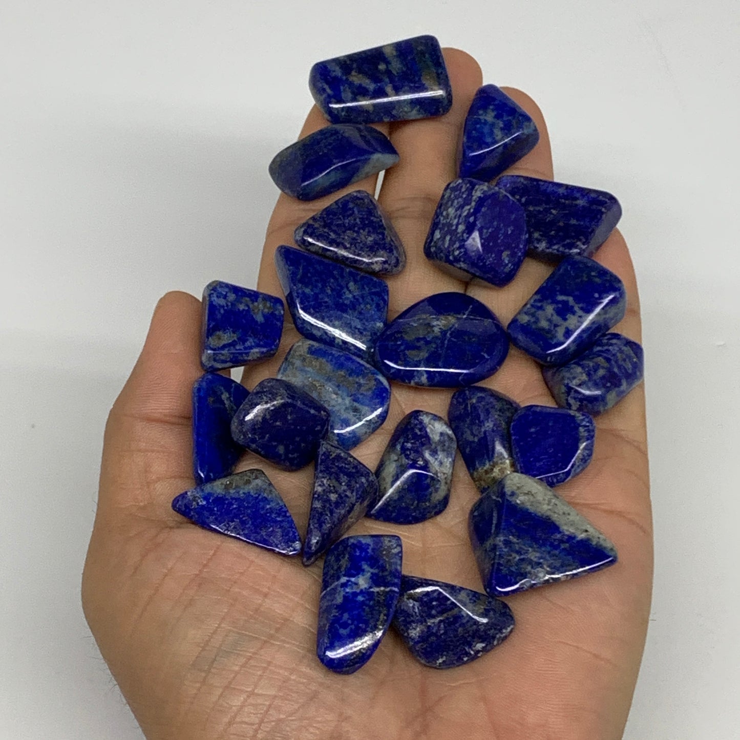 115.8g,0.6"-1", 22pcs, Natural Lapis Lazuli Tumbled Stone @Afghanistan, B30280