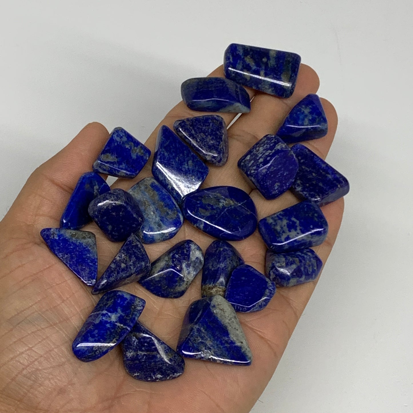 115.8g,0.6"-1", 22pcs, Natural Lapis Lazuli Tumbled Stone @Afghanistan, B30280