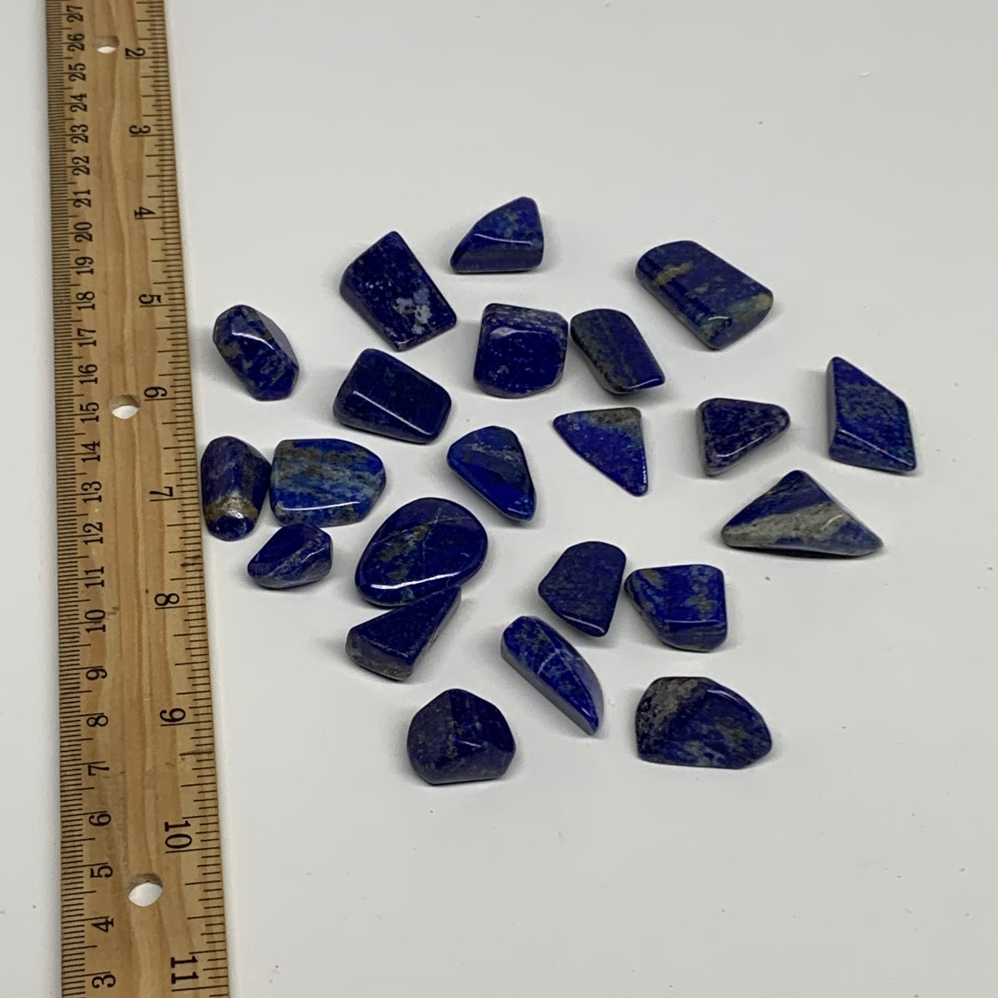 115.8g,0.6"-1", 22pcs, Natural Lapis Lazuli Tumbled Stone @Afghanistan, B30280