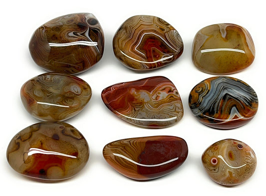 1005g, 1.6" - 2.9", 9pcs, Sardonyx Palm-Stone Freeform Crystal Polished, B22976