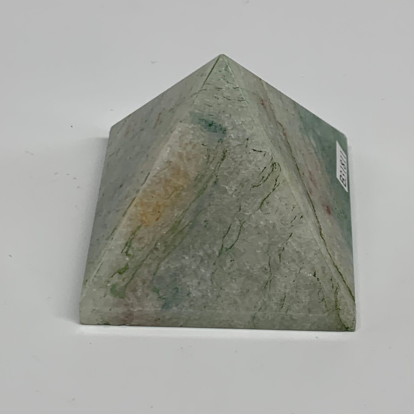 0.38 lbs, 1.9"x2.2"x2.3", Green Aventurine Pyramid Gemstone,Healing Crystal, B31