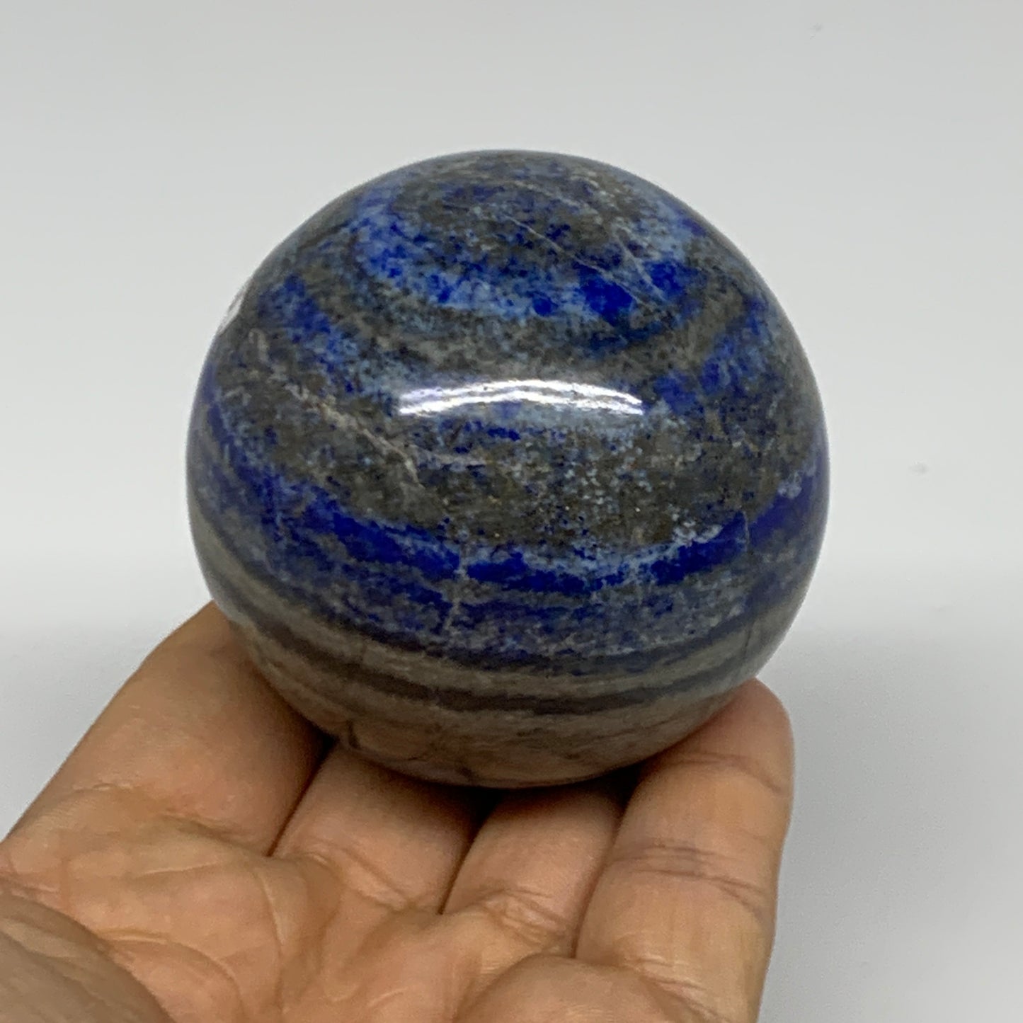 0.73 lbs,2.4" (60mm), Lapis Lazuli Sphere Ball Gemstone @Afghanistan, B33131