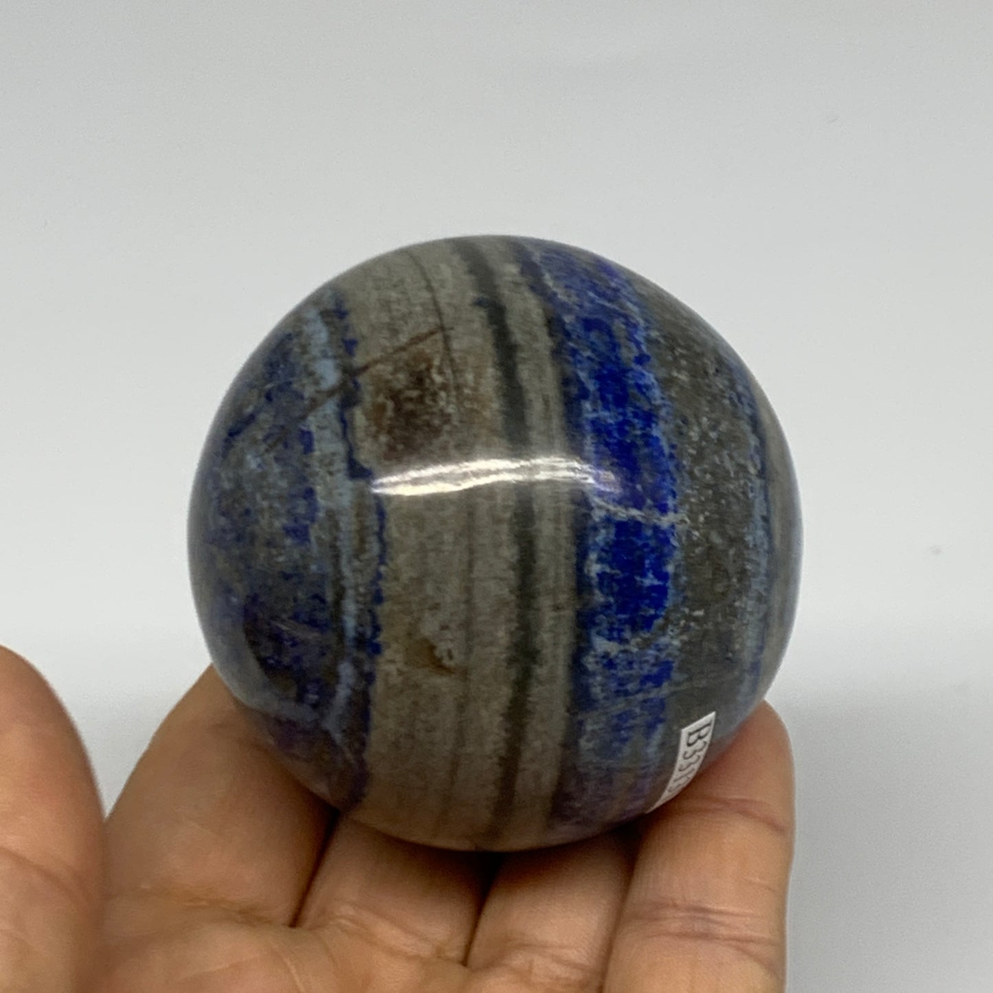 0.73 lbs,2.4" (60mm), Lapis Lazuli Sphere Ball Gemstone @Afghanistan, B33131