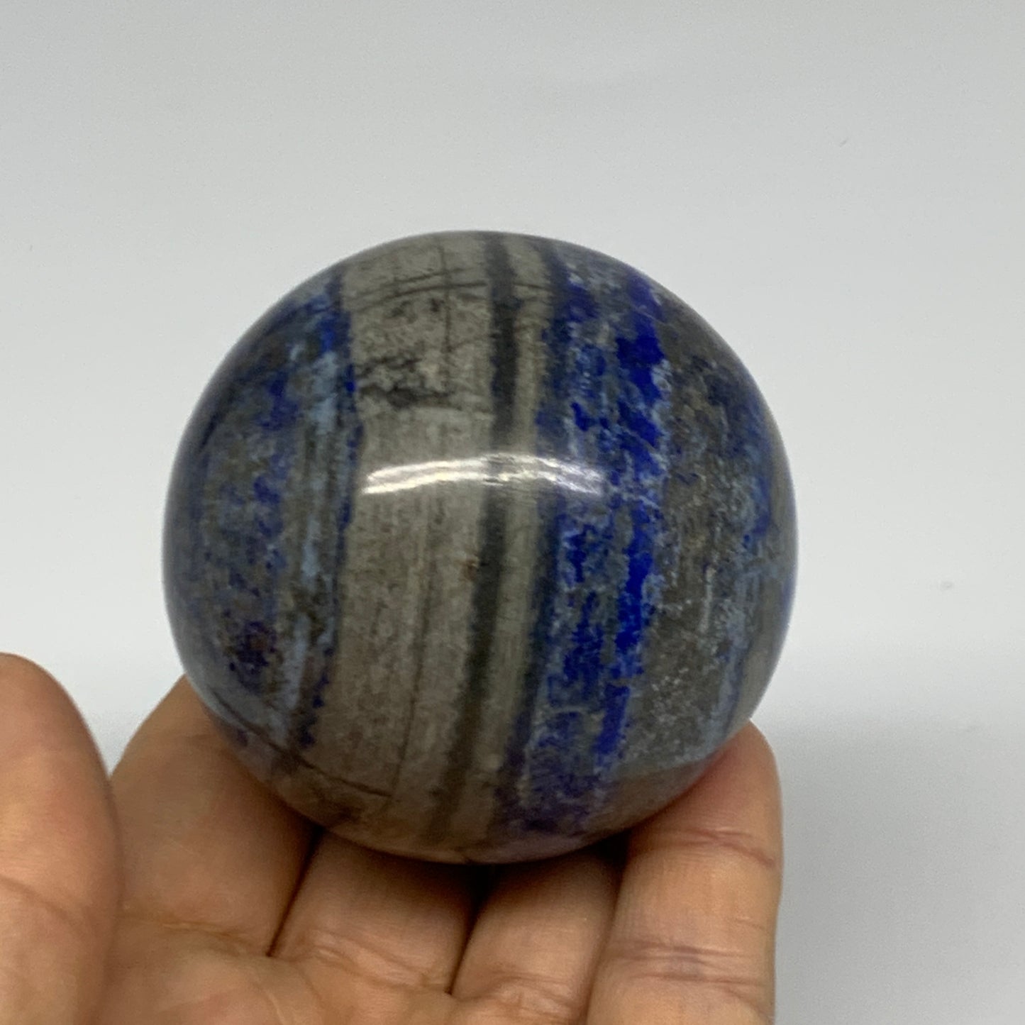 0.73 lbs,2.4" (60mm), Lapis Lazuli Sphere Ball Gemstone @Afghanistan, B33131