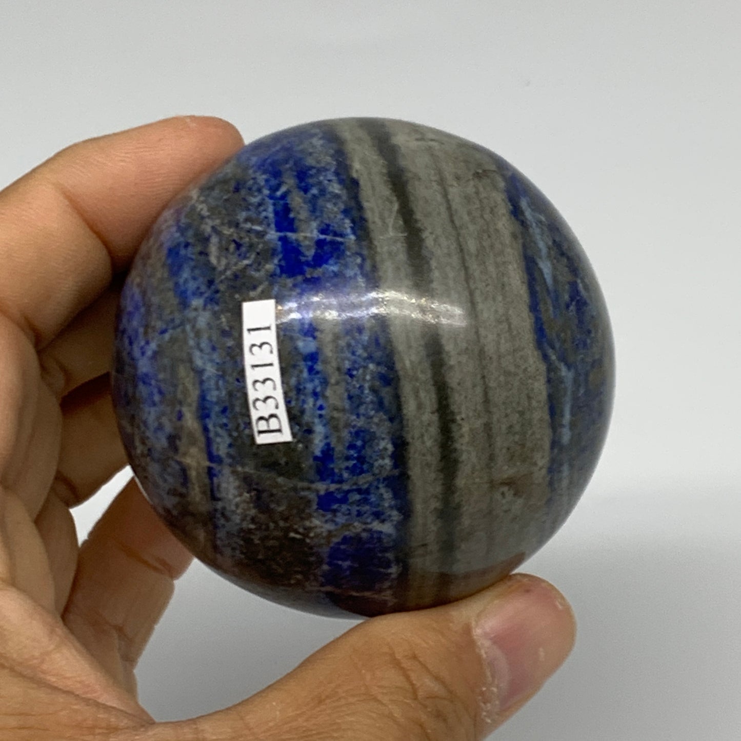 0.73 lbs,2.4" (60mm), Lapis Lazuli Sphere Ball Gemstone @Afghanistan, B33131