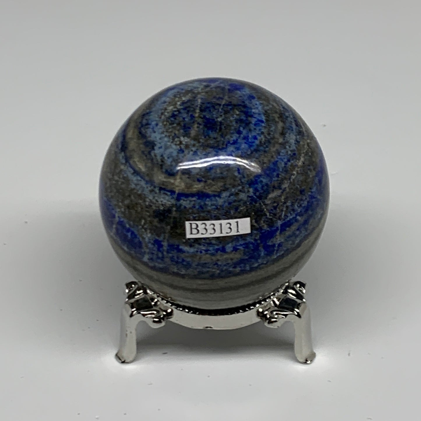 0.73 lbs,2.4" (60mm), Lapis Lazuli Sphere Ball Gemstone @Afghanistan, B33131