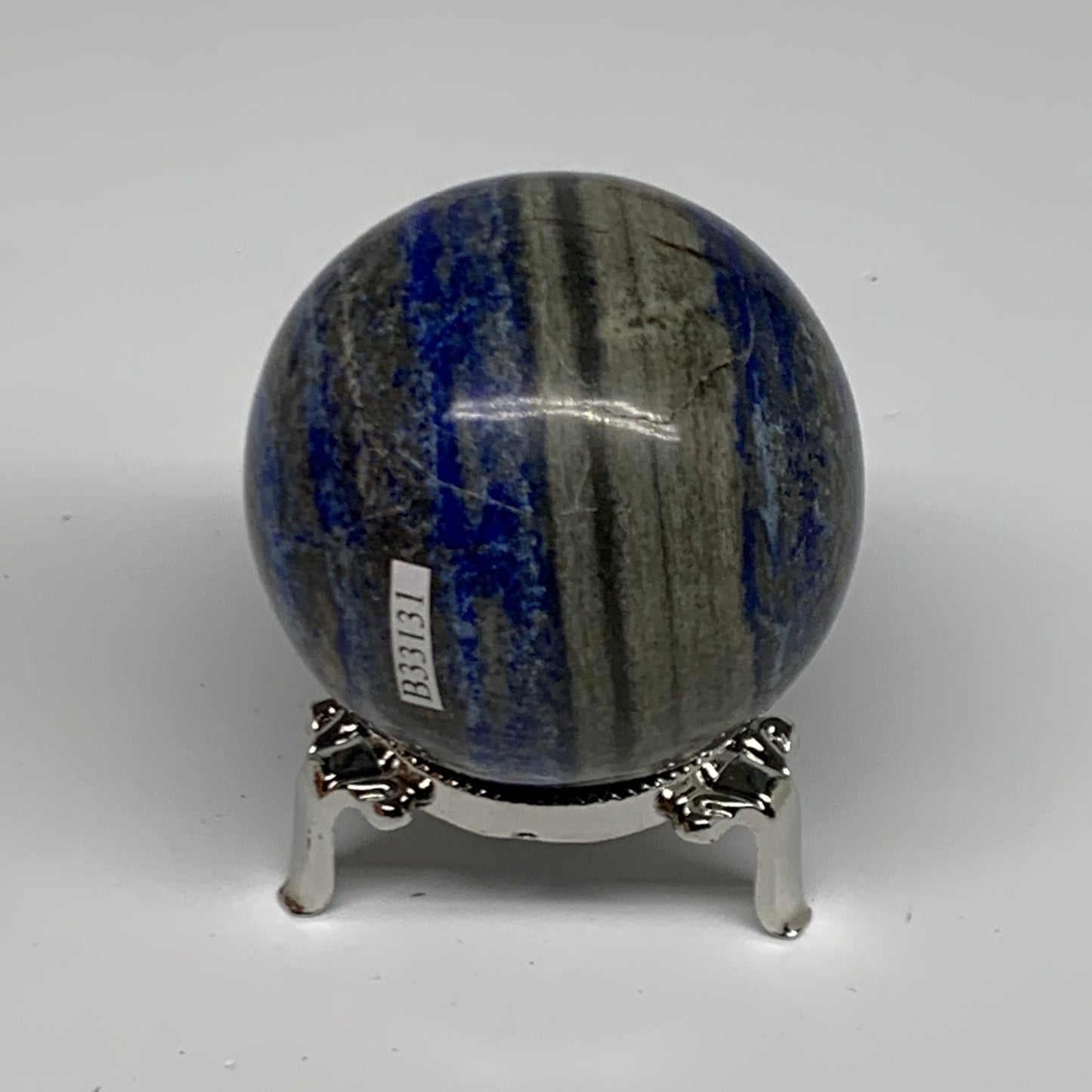 0.73 lbs,2.4" (60mm), Lapis Lazuli Sphere Ball Gemstone @Afghanistan, B33131