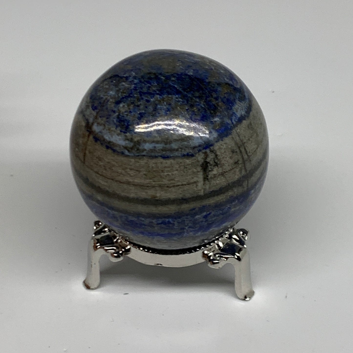 0.73 lbs,2.4" (60mm), Lapis Lazuli Sphere Ball Gemstone @Afghanistan, B33131