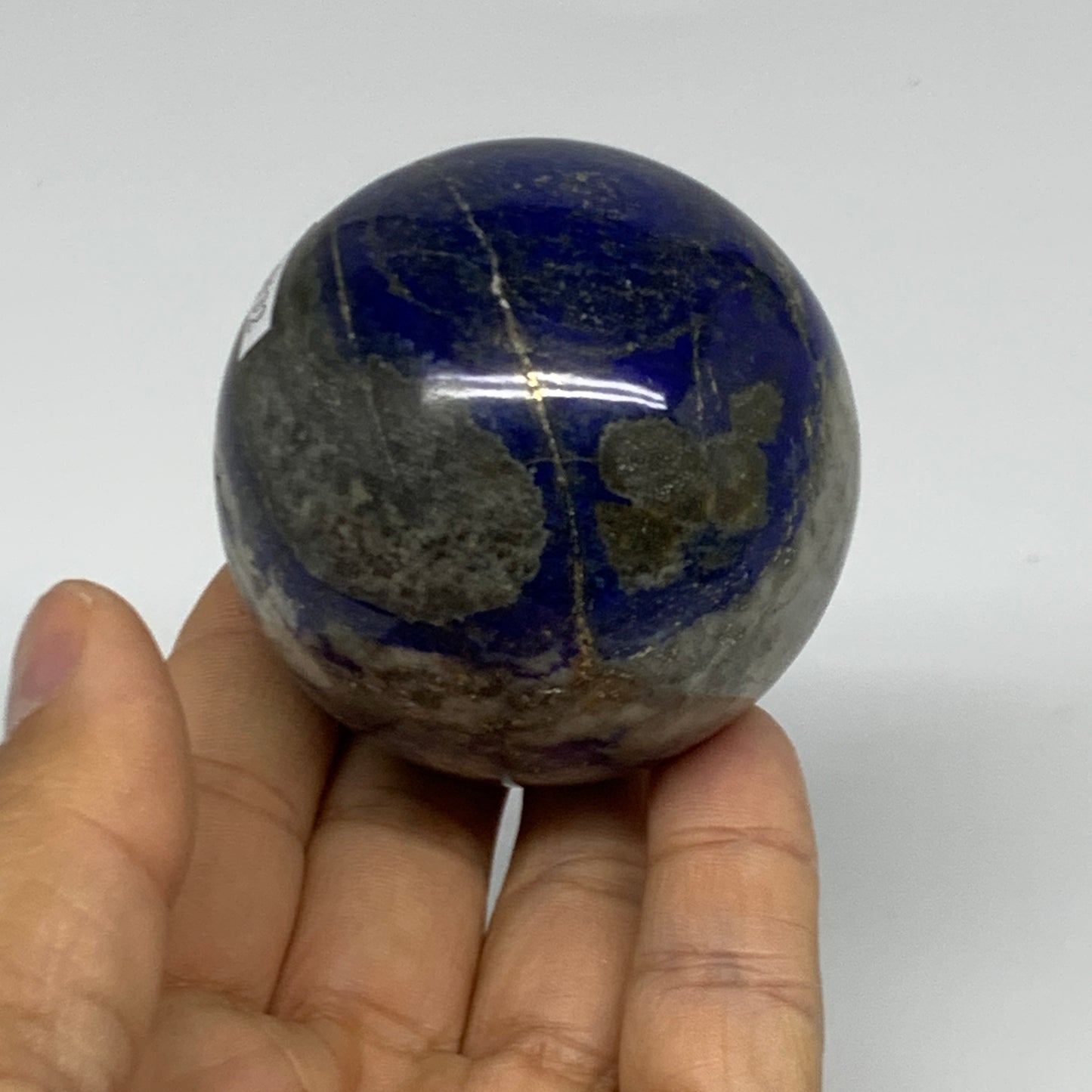 0.67 lbs,2.3" (57mm), Lapis Lazuli Sphere Ball Gemstone @Afghanistan, B33132