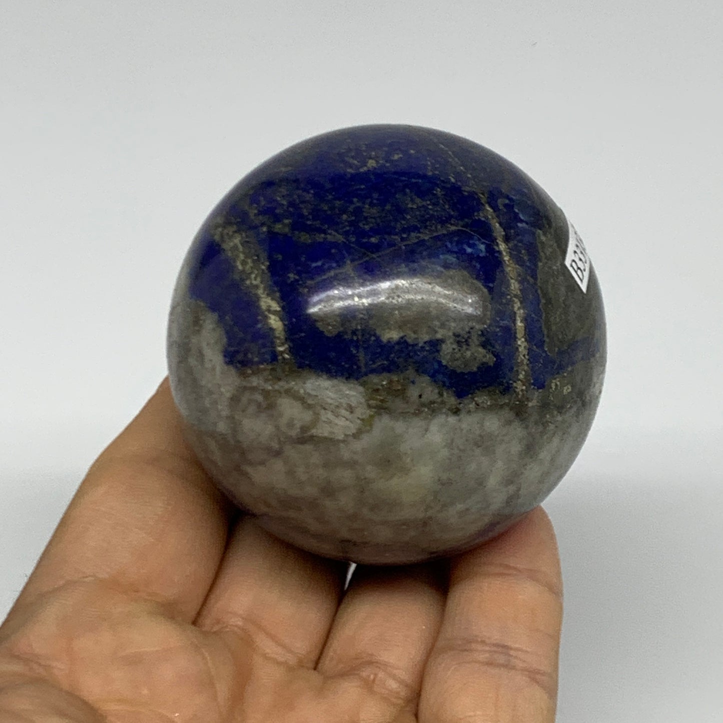 0.67 lbs,2.3" (57mm), Lapis Lazuli Sphere Ball Gemstone @Afghanistan, B33132