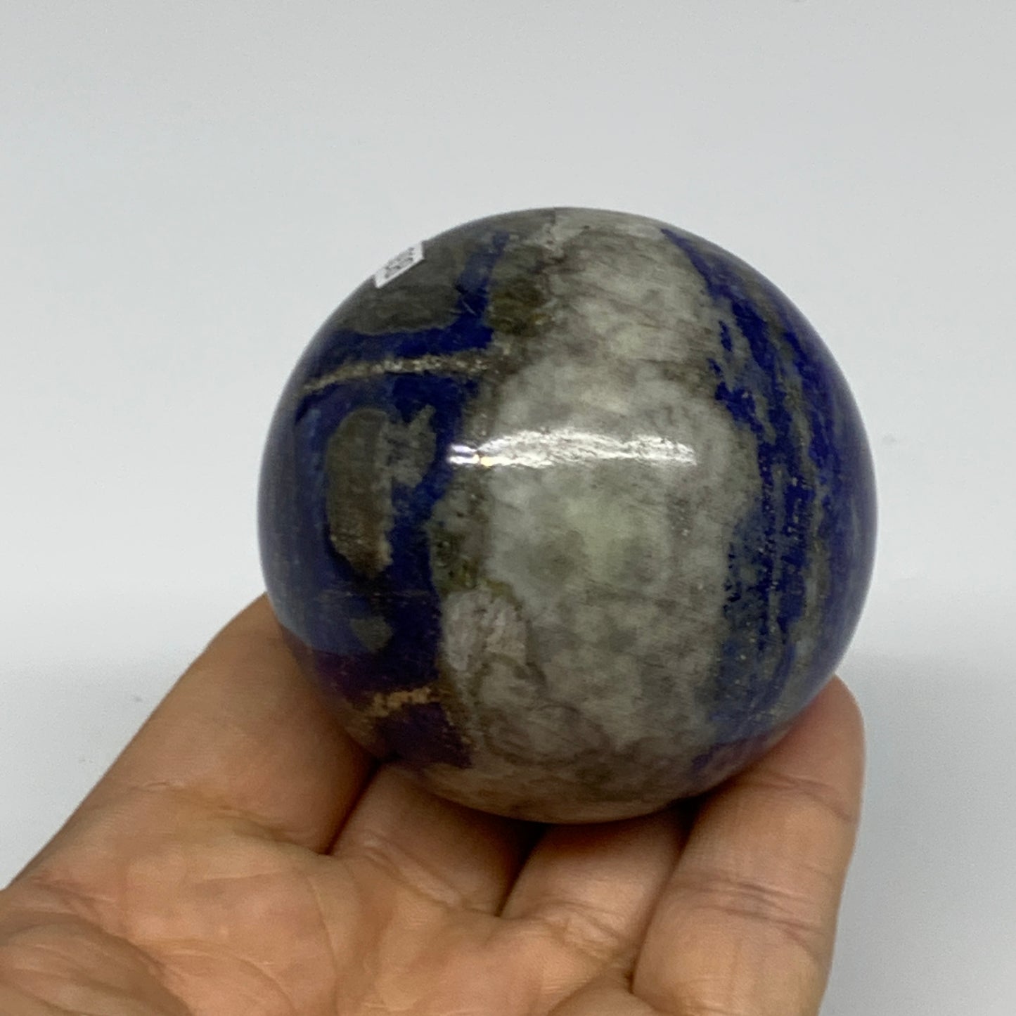 0.67 lbs,2.3" (57mm), Lapis Lazuli Sphere Ball Gemstone @Afghanistan, B33132