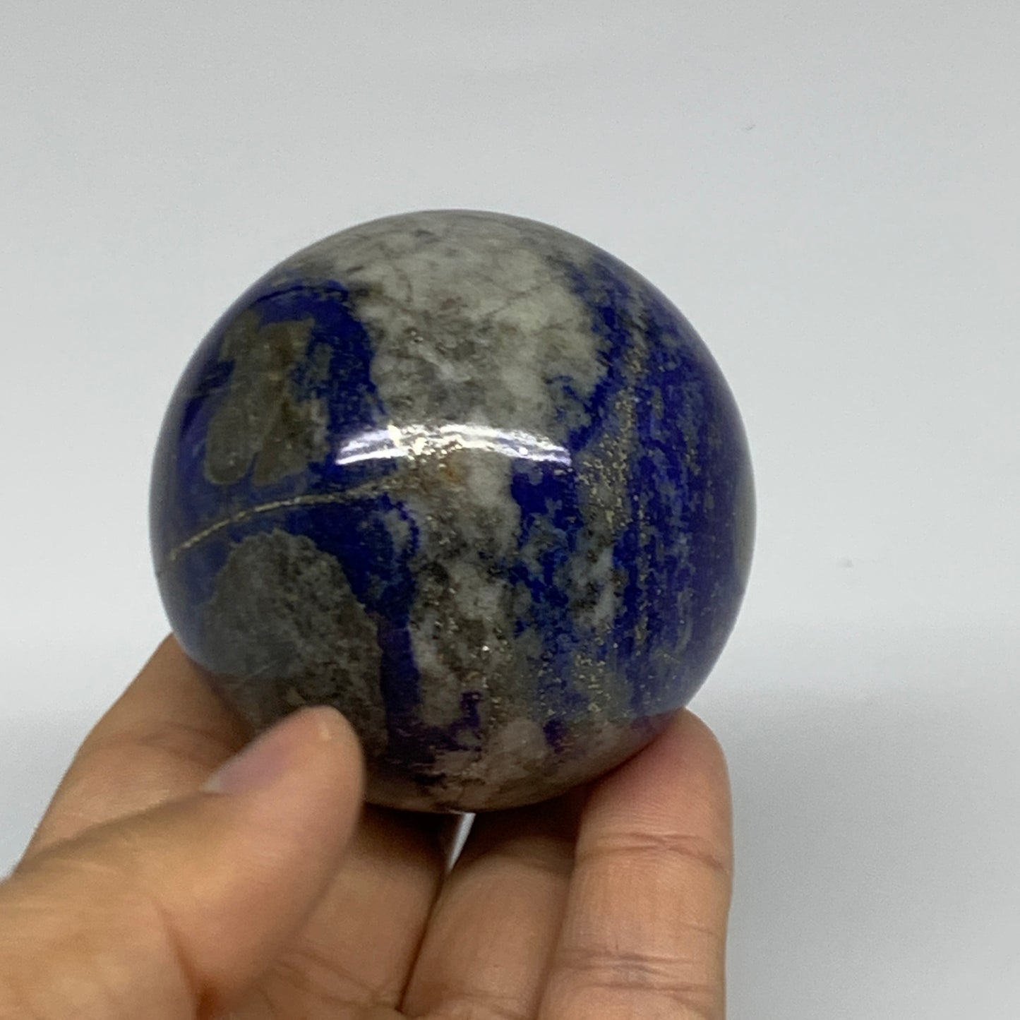 0.67 lbs,2.3" (57mm), Lapis Lazuli Sphere Ball Gemstone @Afghanistan, B33132