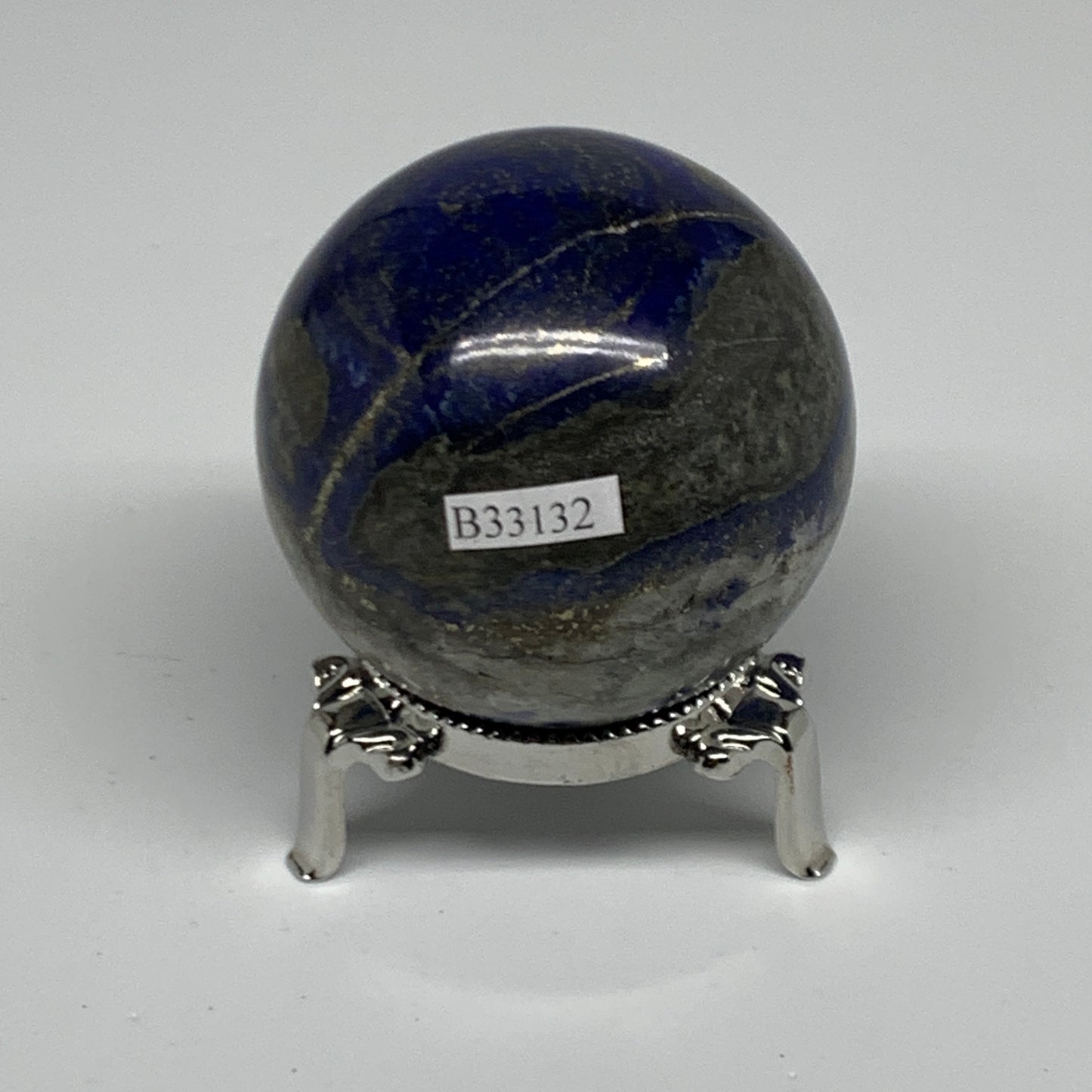 0.67 lbs,2.3" (57mm), Lapis Lazuli Sphere Ball Gemstone @Afghanistan, B33132