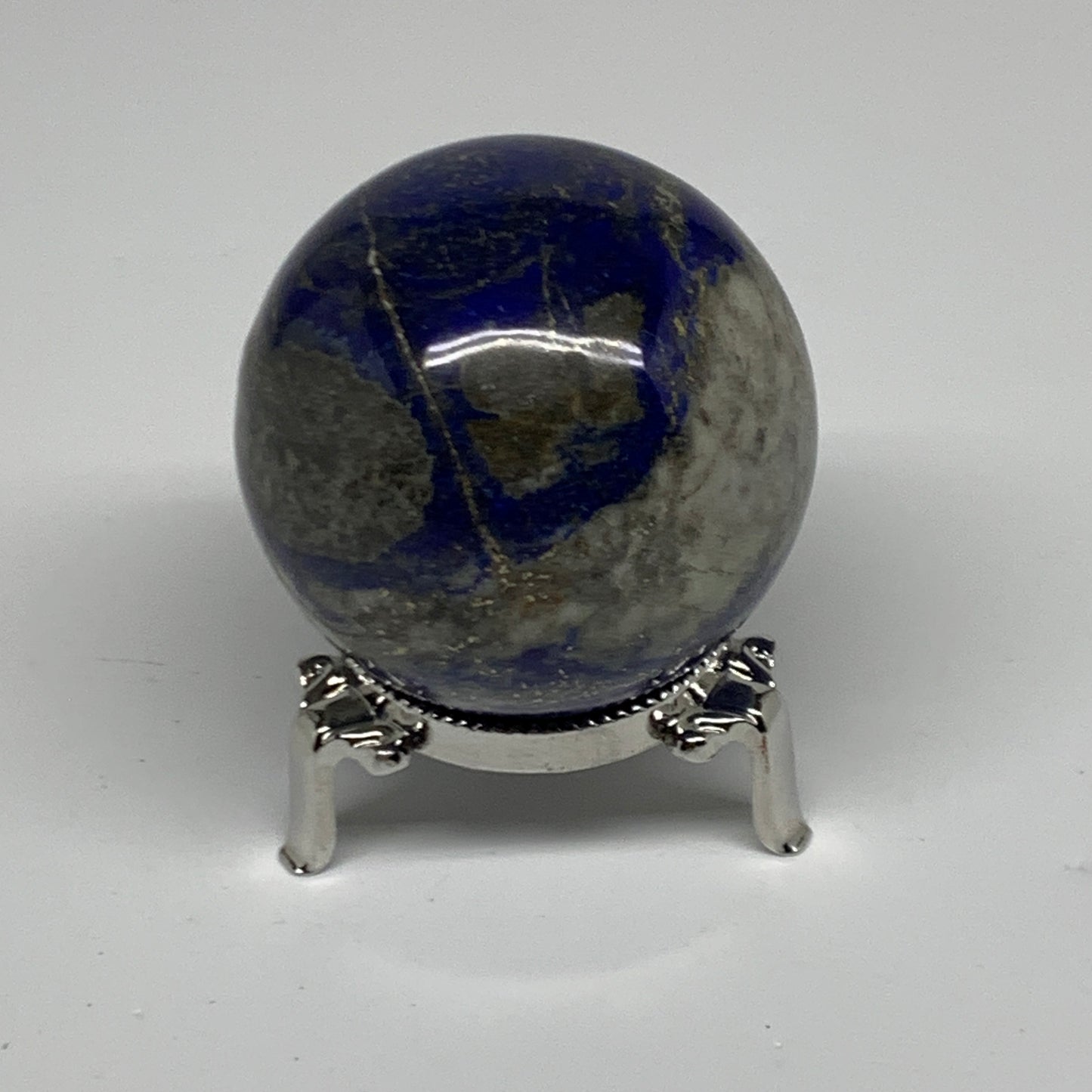 0.67 lbs,2.3" (57mm), Lapis Lazuli Sphere Ball Gemstone @Afghanistan, B33132