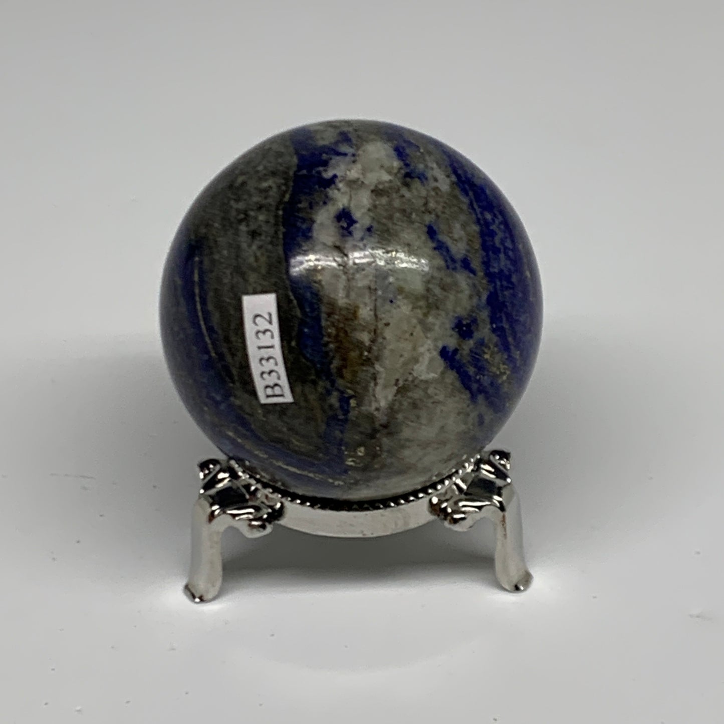 0.67 lbs,2.3" (57mm), Lapis Lazuli Sphere Ball Gemstone @Afghanistan, B33132