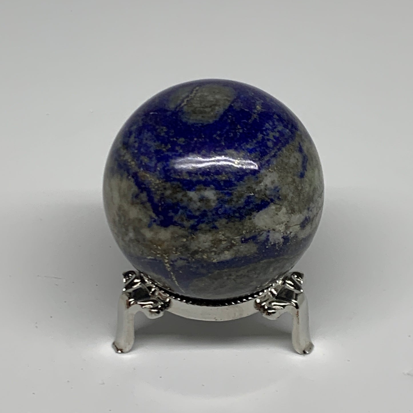 0.67 lbs,2.3" (57mm), Lapis Lazuli Sphere Ball Gemstone @Afghanistan, B33132