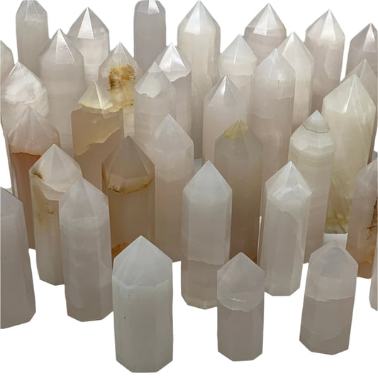 2.2 Lbs (1kg) Pink Calcite Towers/Obelisks