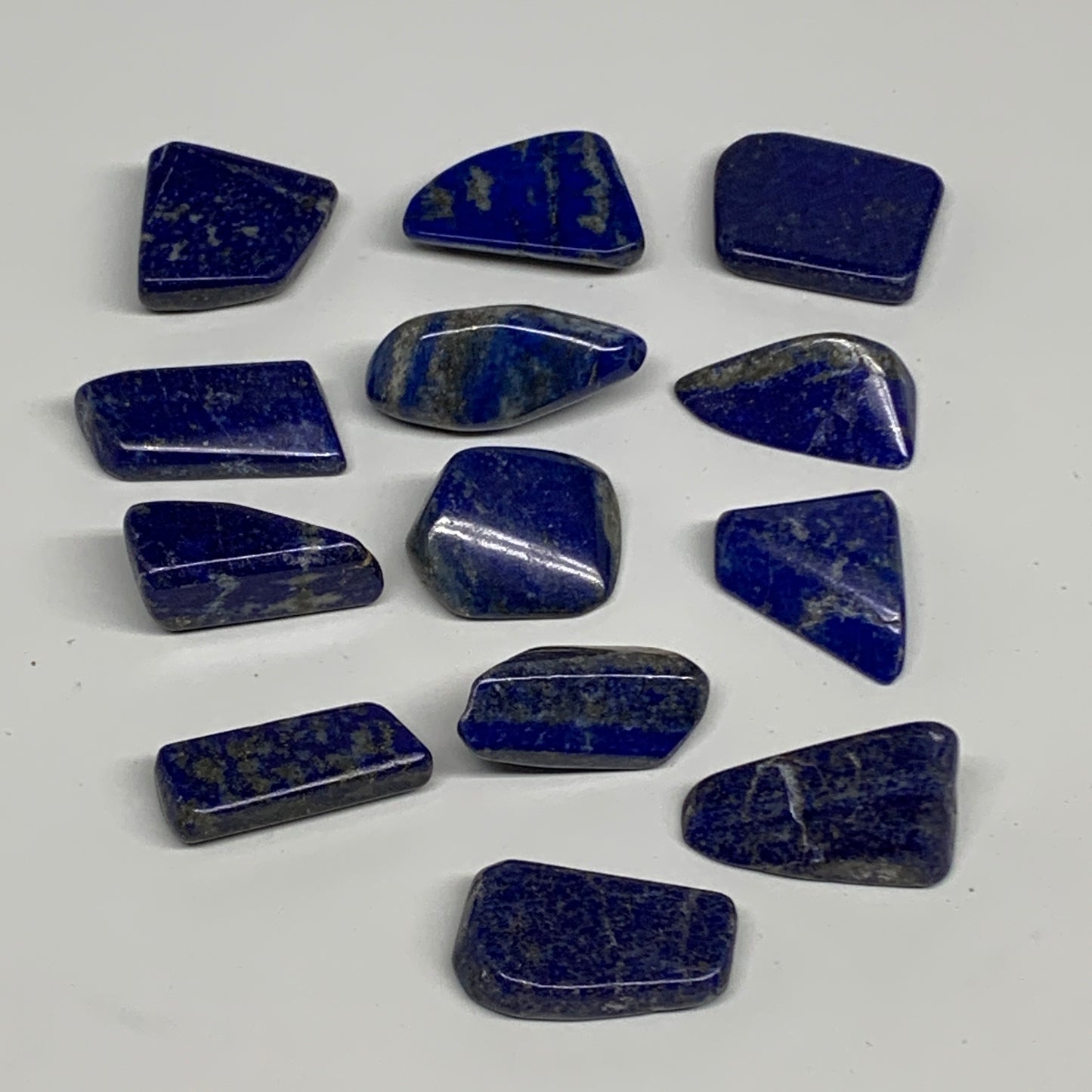 112.6g,0.8"-1.4", 13pcs, Natural Lapis Lazuli Tumbled Stone @Afghanistan, B30290