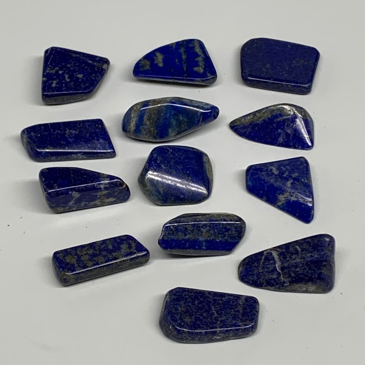 112.6g,0.8"-1.4", 13pcs, Natural Lapis Lazuli Tumbled Stone @Afghanistan, B30290