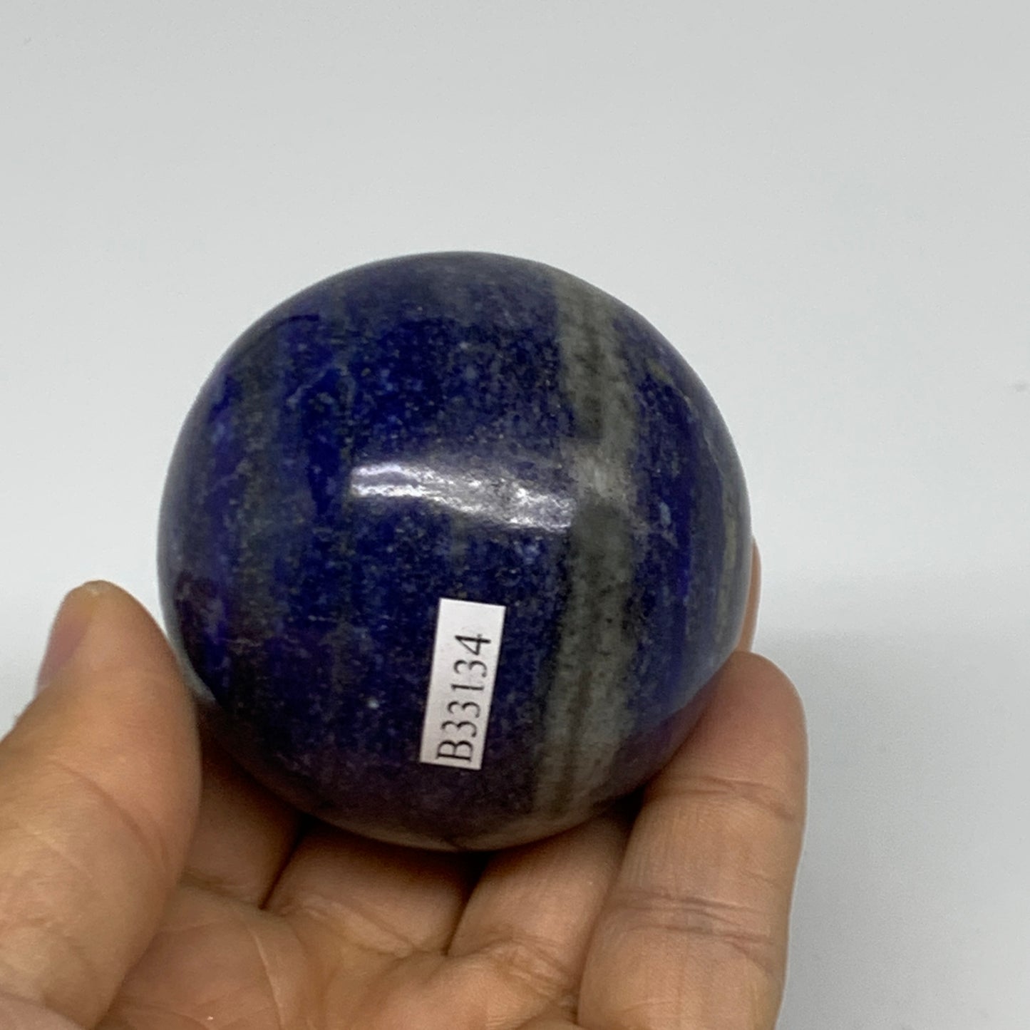 0.51 lbs,2.1" (53mm), Lapis Lazuli Sphere Ball Gemstone @Afghanistan, B33134