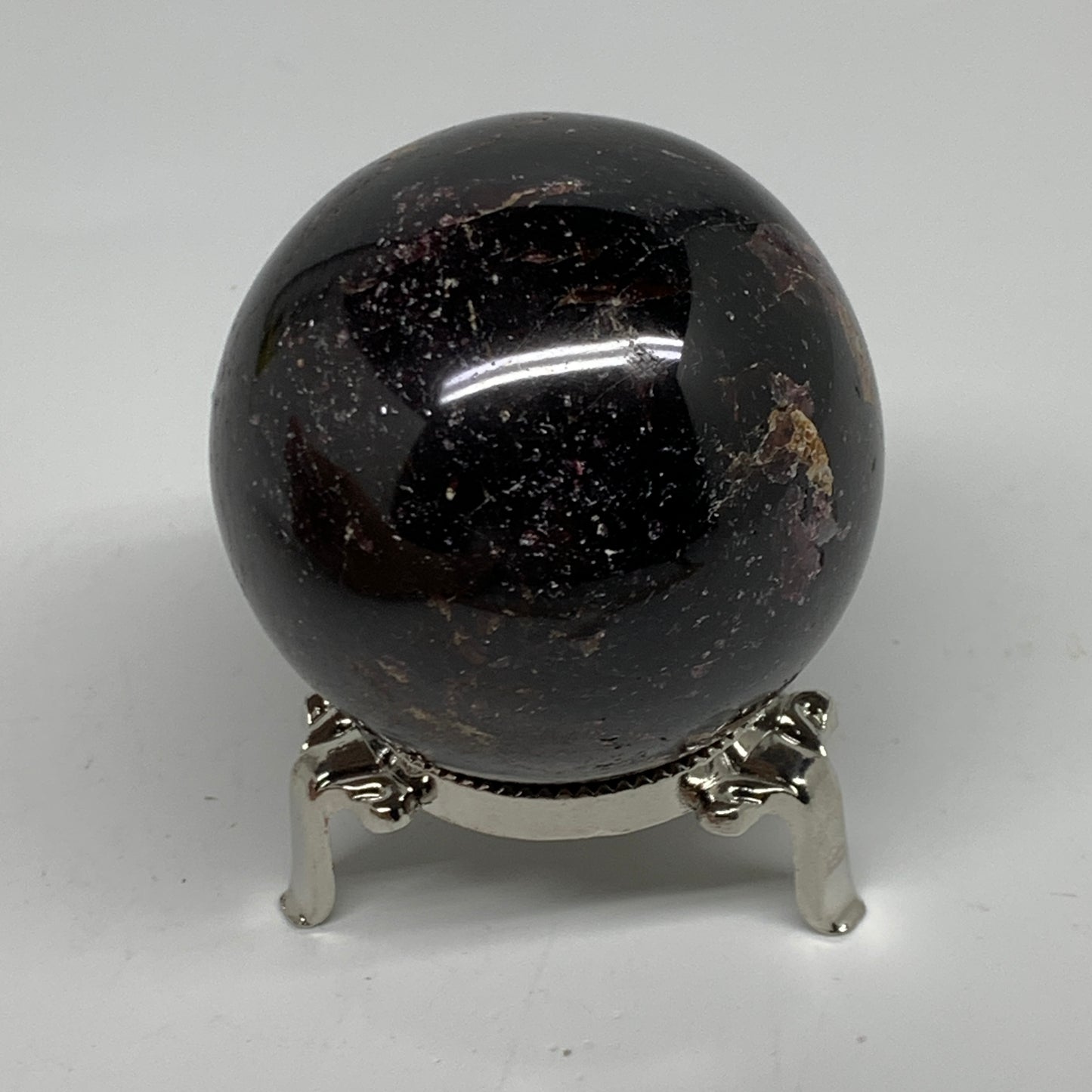 435.6g, 2.3"(59mm), Natural Red Garnet Sphere Ball Gemstone Polished, B35233