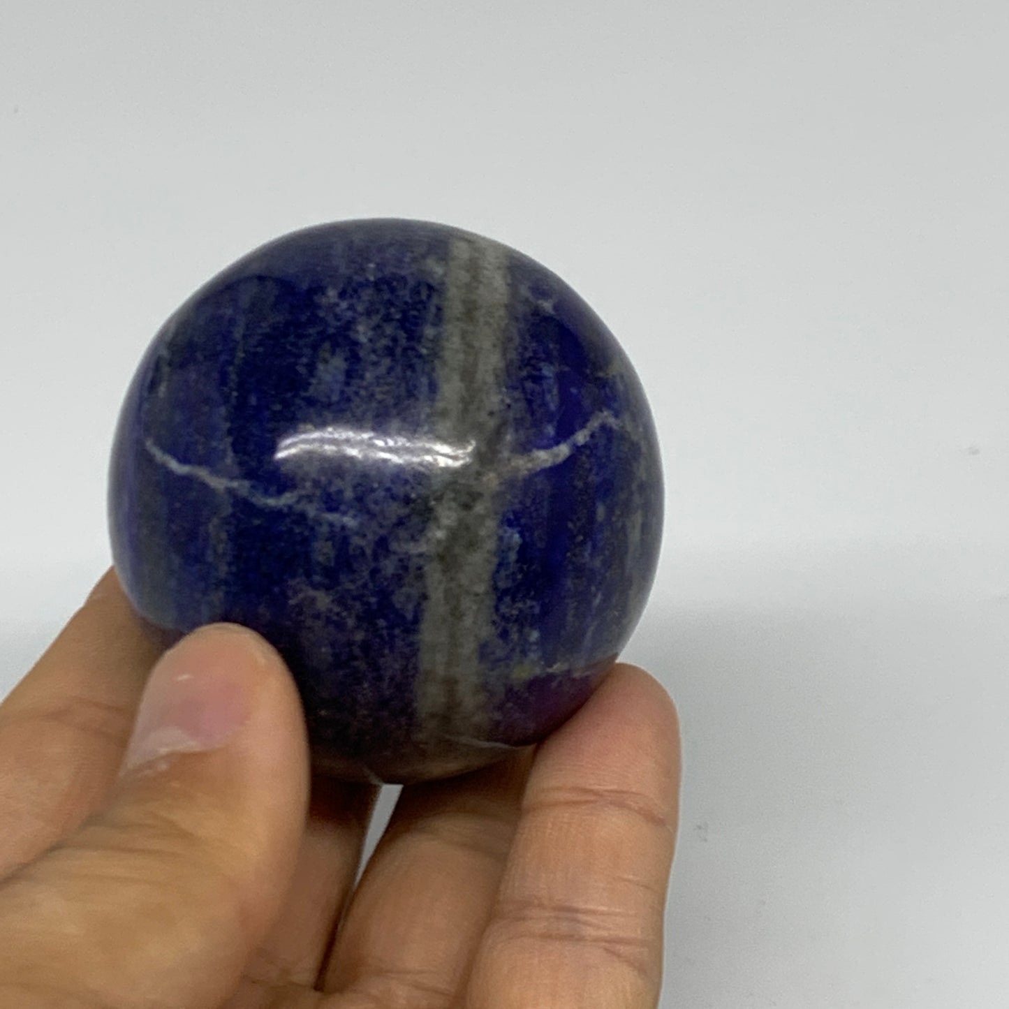 0.51 lbs,2.1" (53mm), Lapis Lazuli Sphere Ball Gemstone @Afghanistan, B33134