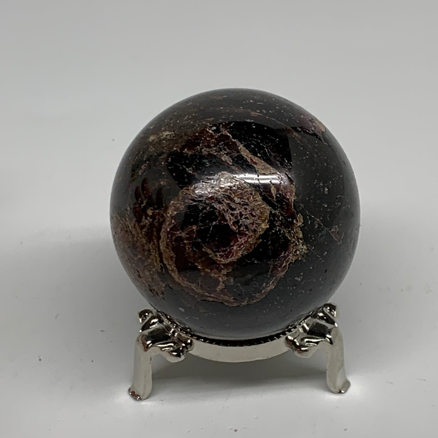 435.6g, 2.3"(59mm), Natural Red Garnet Sphere Ball Gemstone Polished, B35233