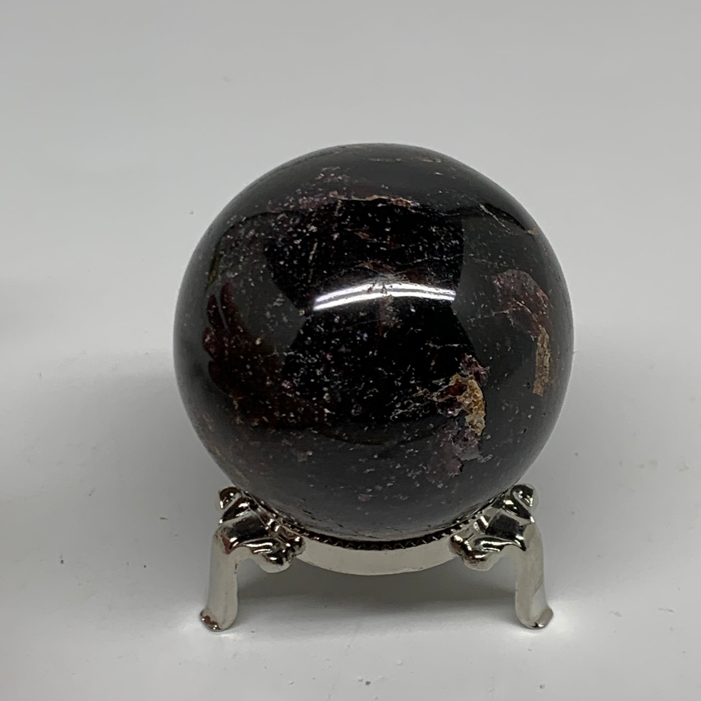 435.6g, 2.3"(59mm), Natural Red Garnet Sphere Ball Gemstone Polished, B35233