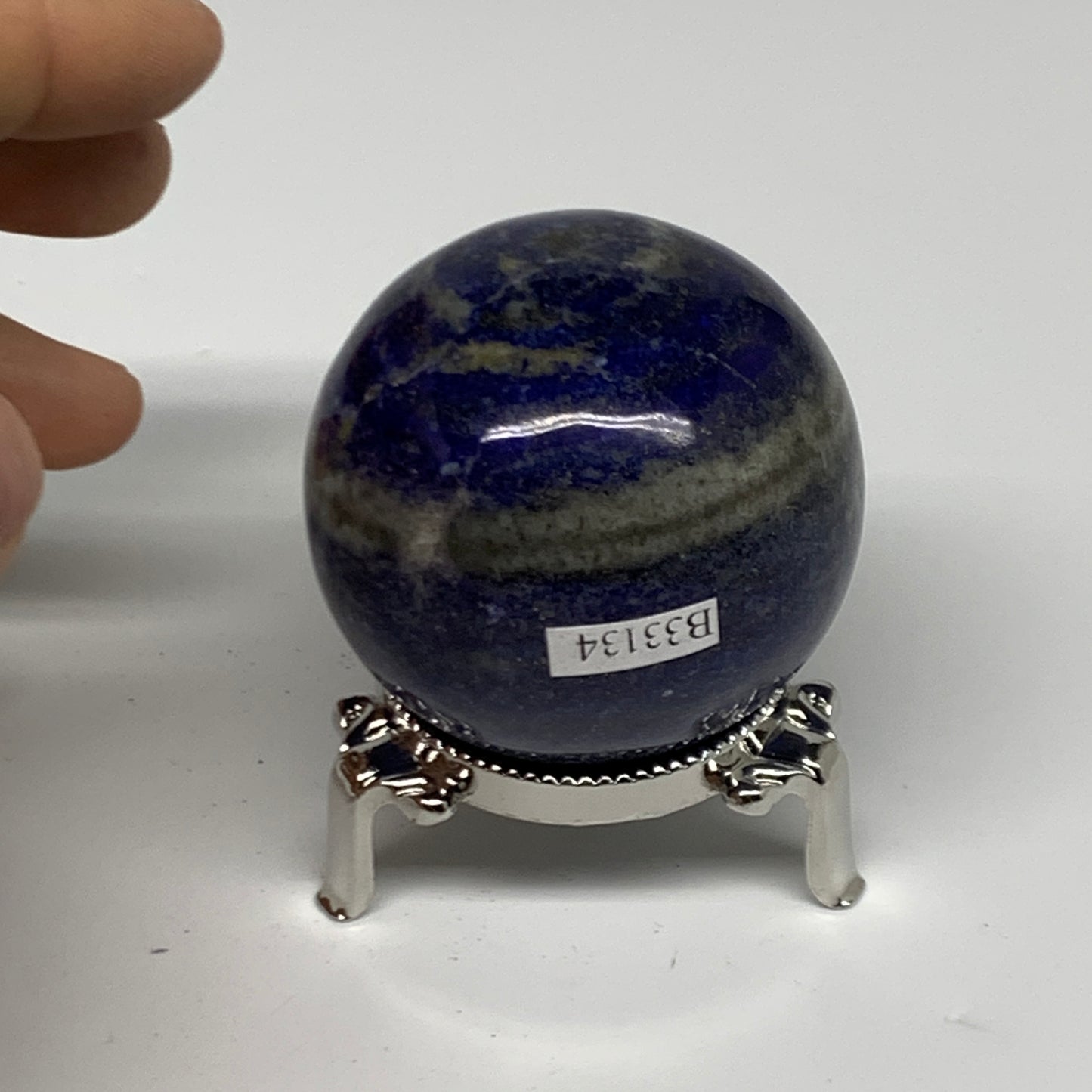 0.51 lbs,2.1" (53mm), Lapis Lazuli Sphere Ball Gemstone @Afghanistan, B33134