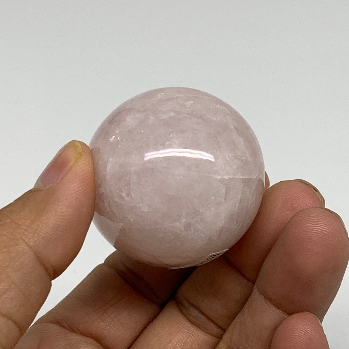 100g, 2"x1.5", Natural Gemstone Pink Rose Quartz Egg Crystal @India, B34466