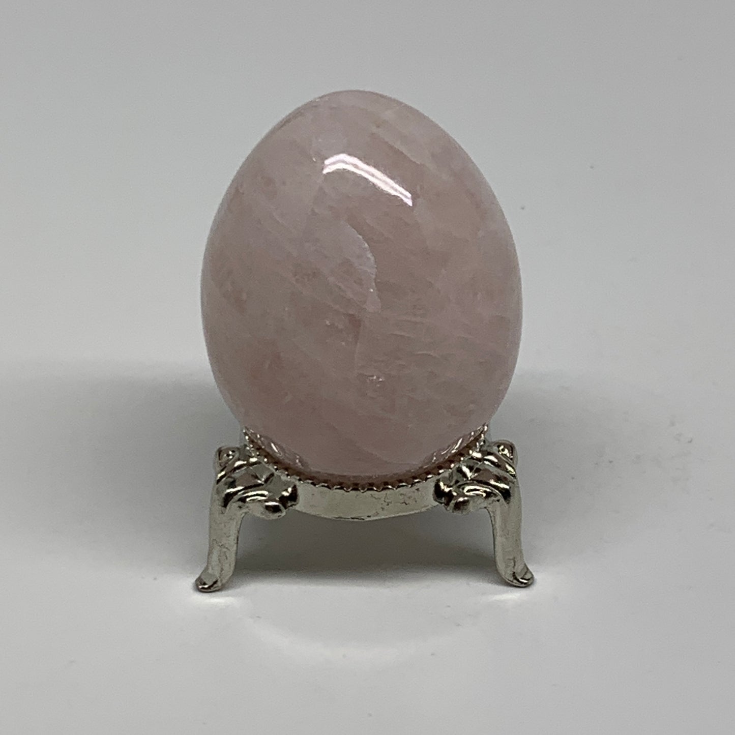 100g, 2"x1.5", Natural Gemstone Pink Rose Quartz Egg Crystal @India, B34466