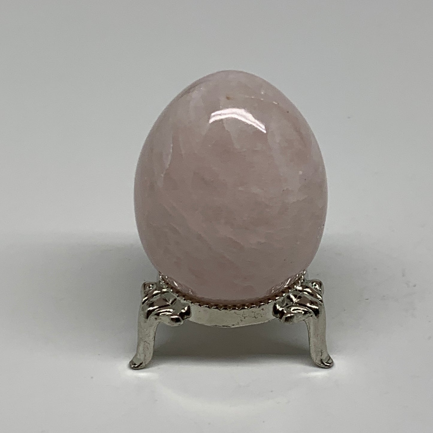 100g, 2"x1.5", Natural Gemstone Pink Rose Quartz Egg Crystal @India, B34466