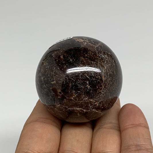 207g, 1.8"(41mm), Natural Red Garnet Sphere Ball Gemstone Polished, B35240