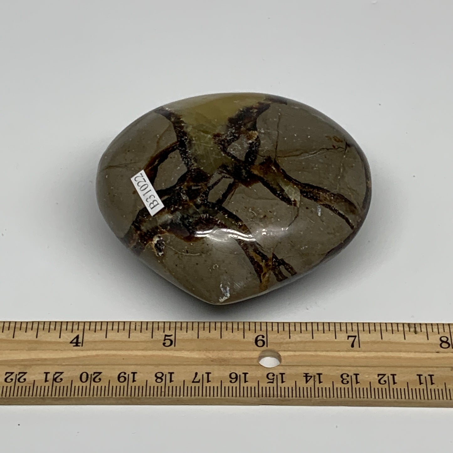 0.67 lbs, 3"x3.1"x1.5" Septarian Nodules Heart Polished Healing Crystal, B31022