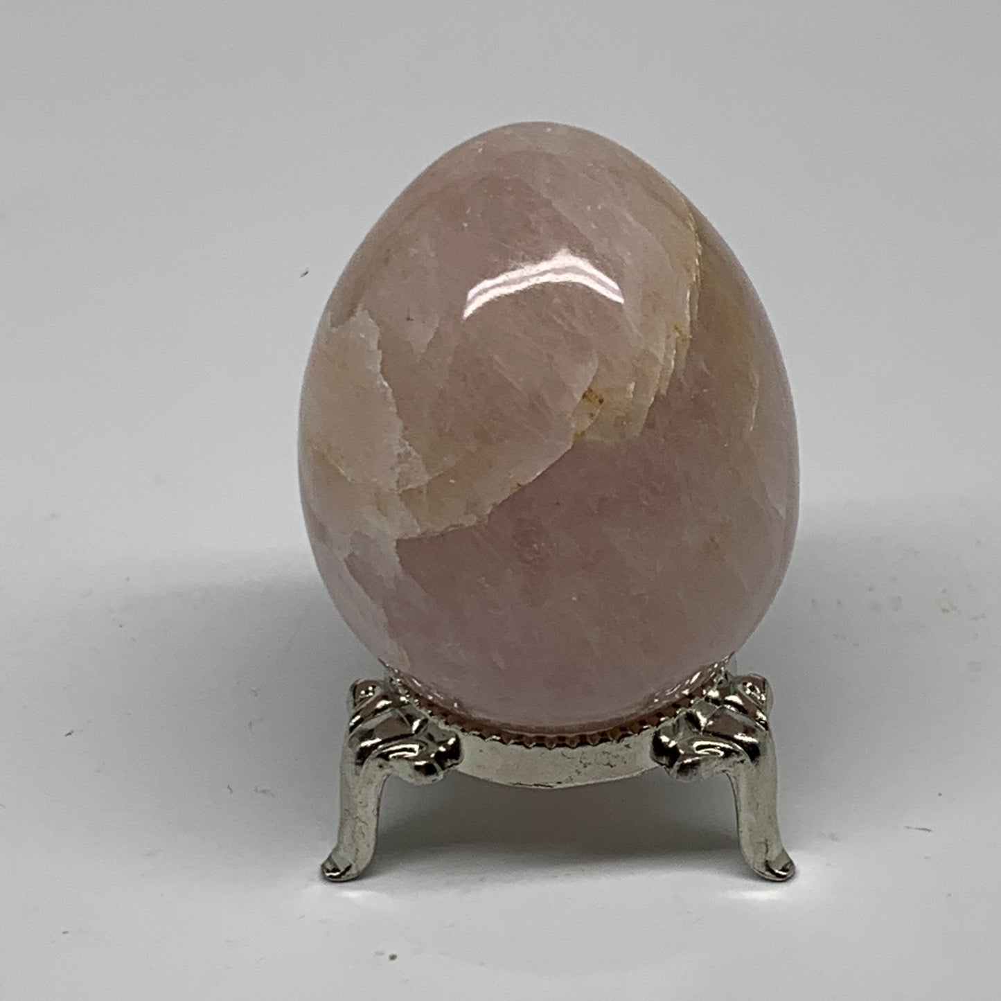 131.7g, 2.1"x1.7", Natural Gemstone Pink Rose Quartz Egg Crystal @India, B34468