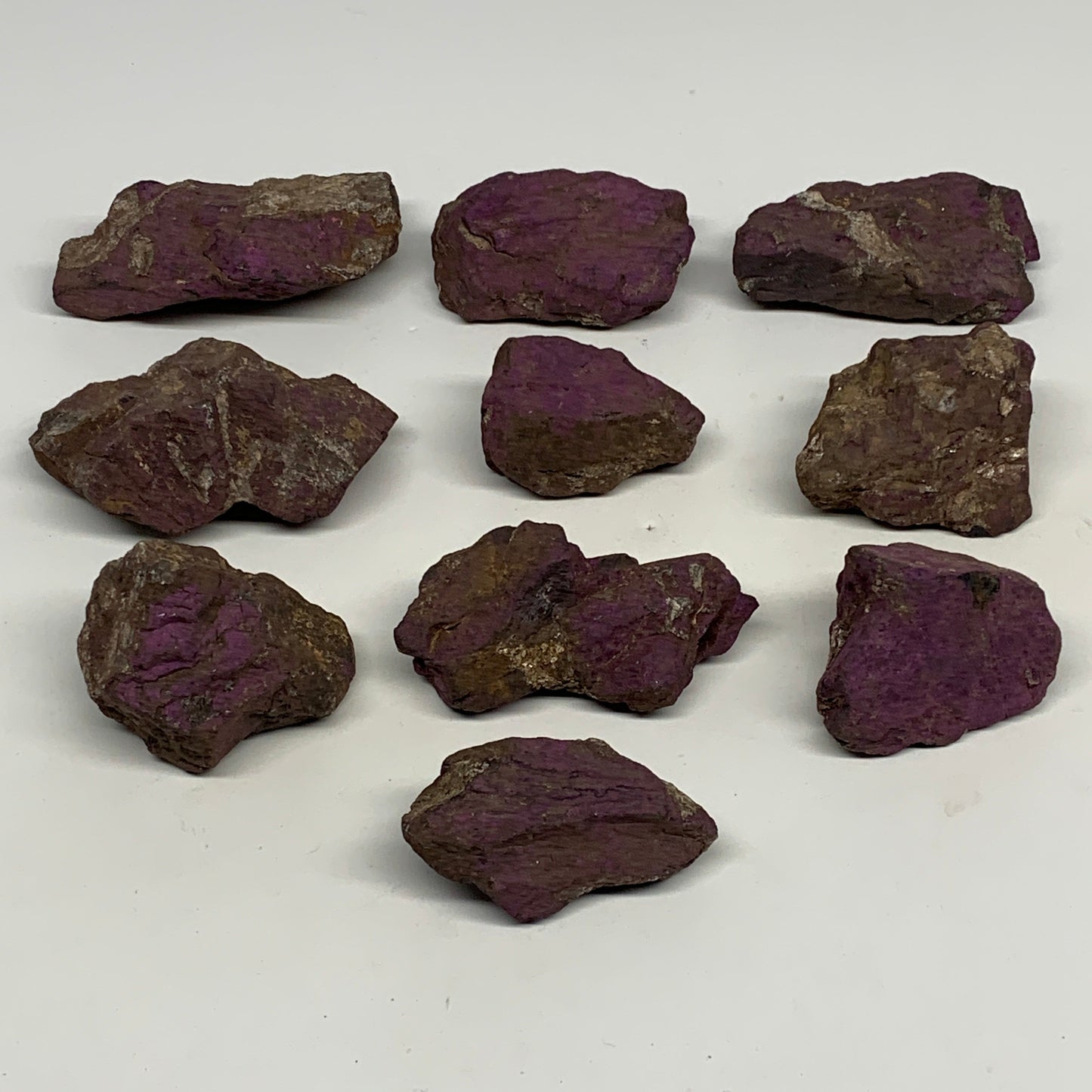 2.2 lbs, 1.9"-3.3", 10pcs, Rough Raw Purpurite Crystal Minerals Specimens,B28797