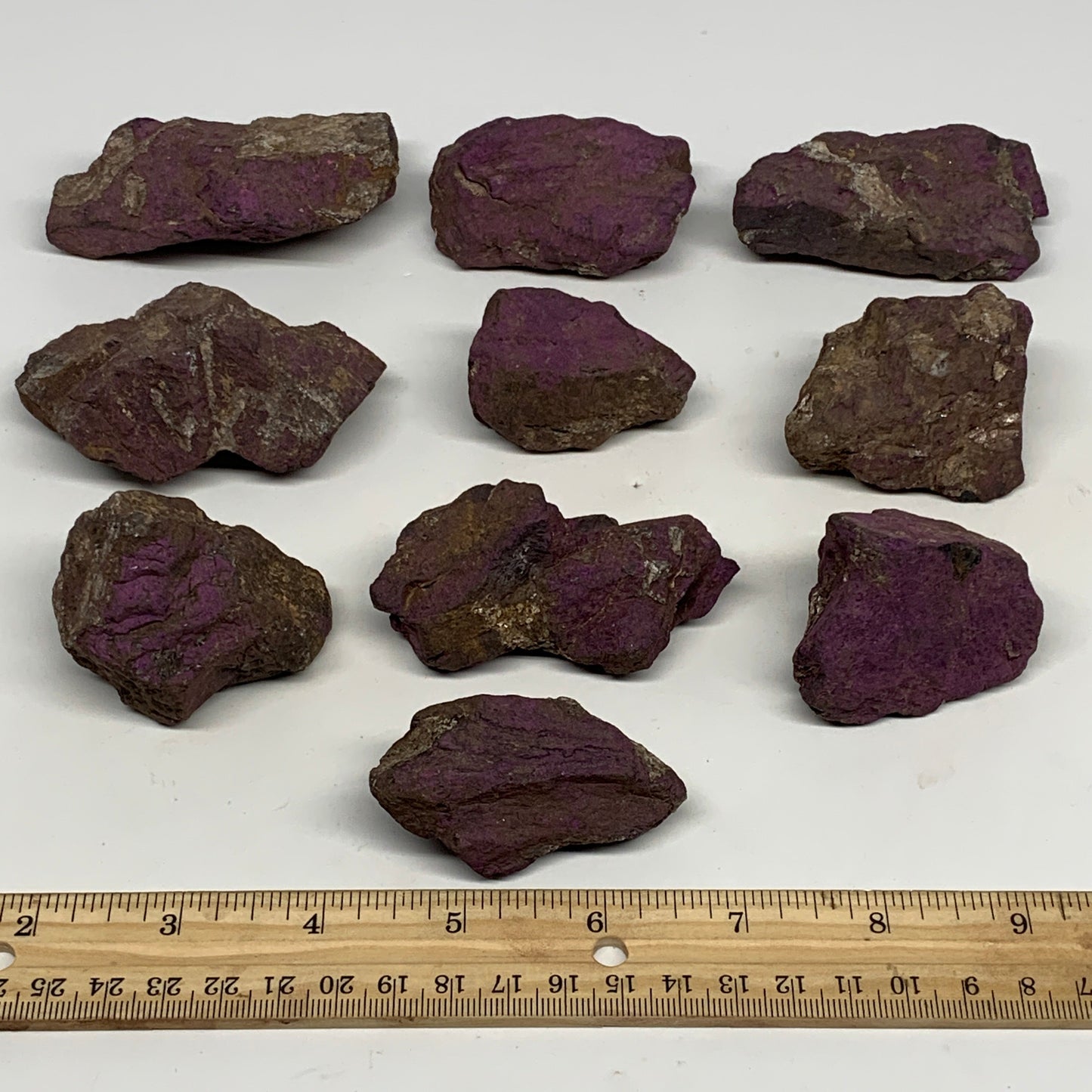 2.2 lbs, 1.9"-3.3", 10pcs, Rough Raw Purpurite Crystal Minerals Specimens,B28797