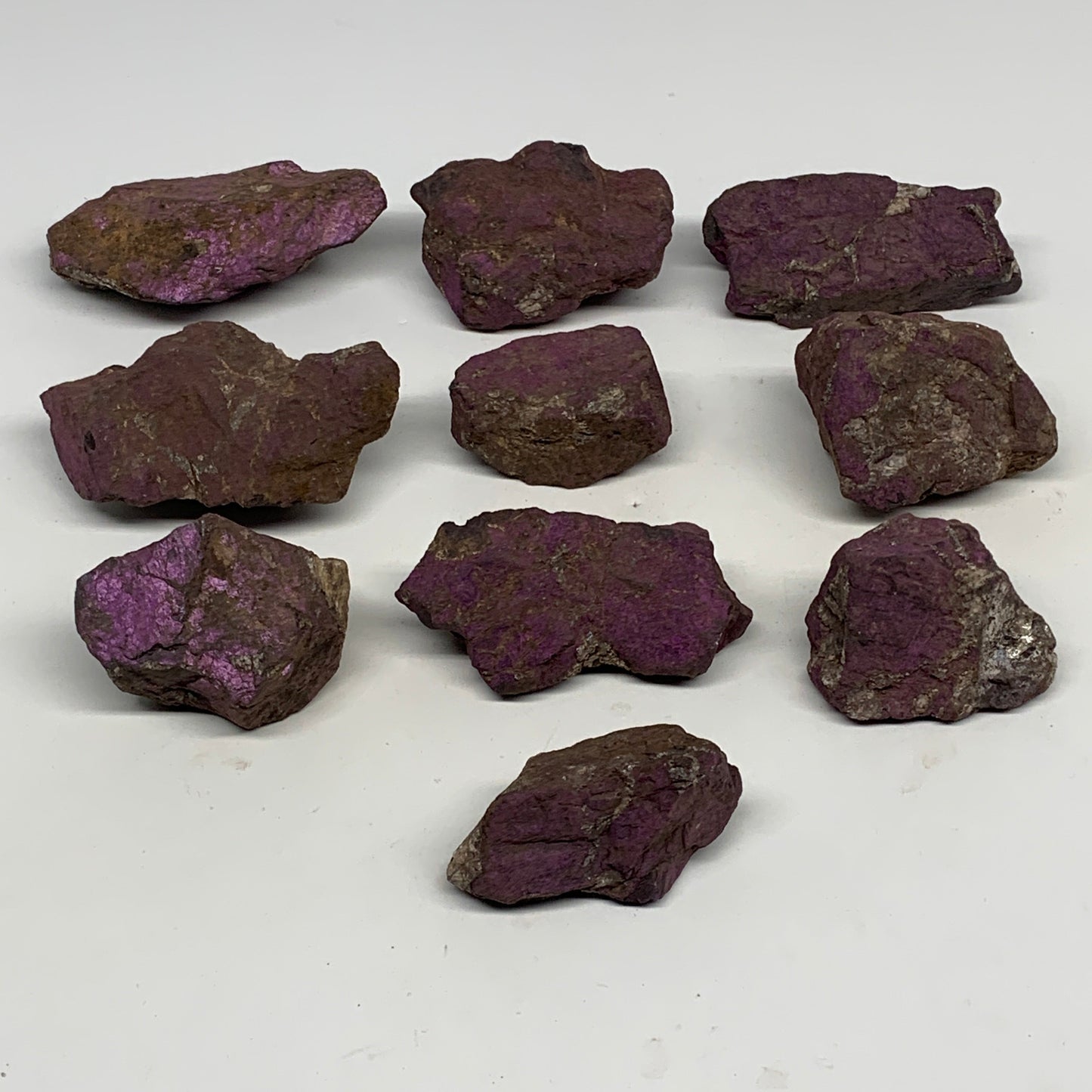 2.2 lbs, 1.9"-3.3", 10pcs, Rough Raw Purpurite Crystal Minerals Specimens,B28797