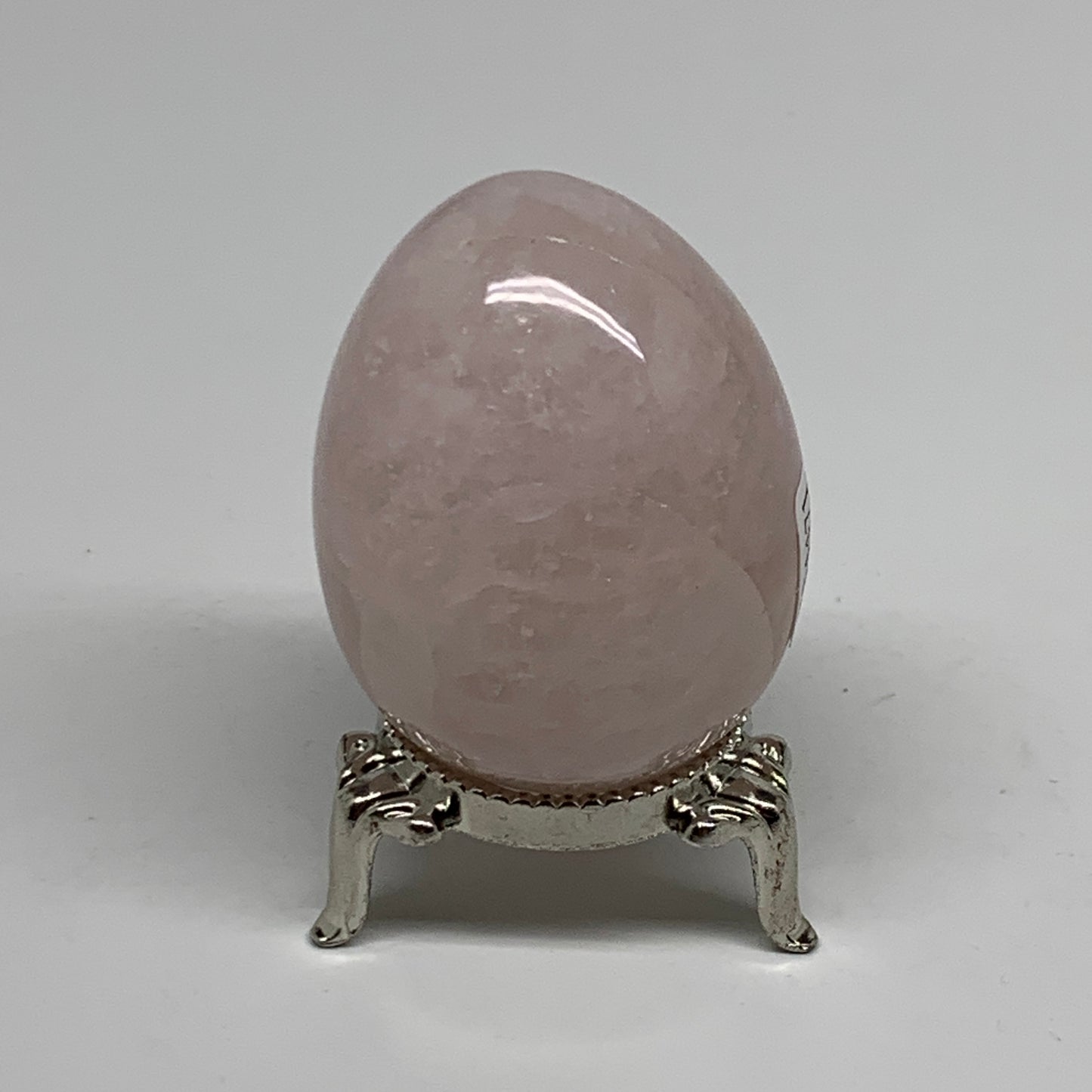 111.4g, 2.1"x1.5", Natural Gemstone Pink Rose Quartz Egg Crystal @India, B34471