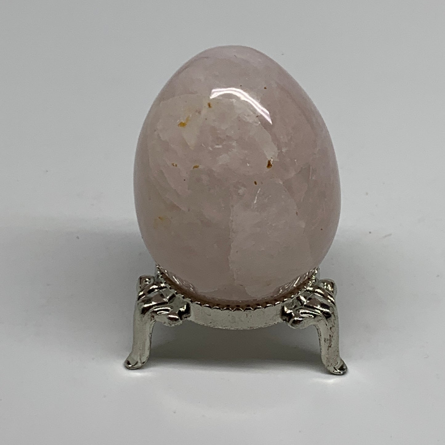 95.3g, 2"x1.5", Natural Gemstone Pink Rose Quartz Egg Crystal @India, B34474