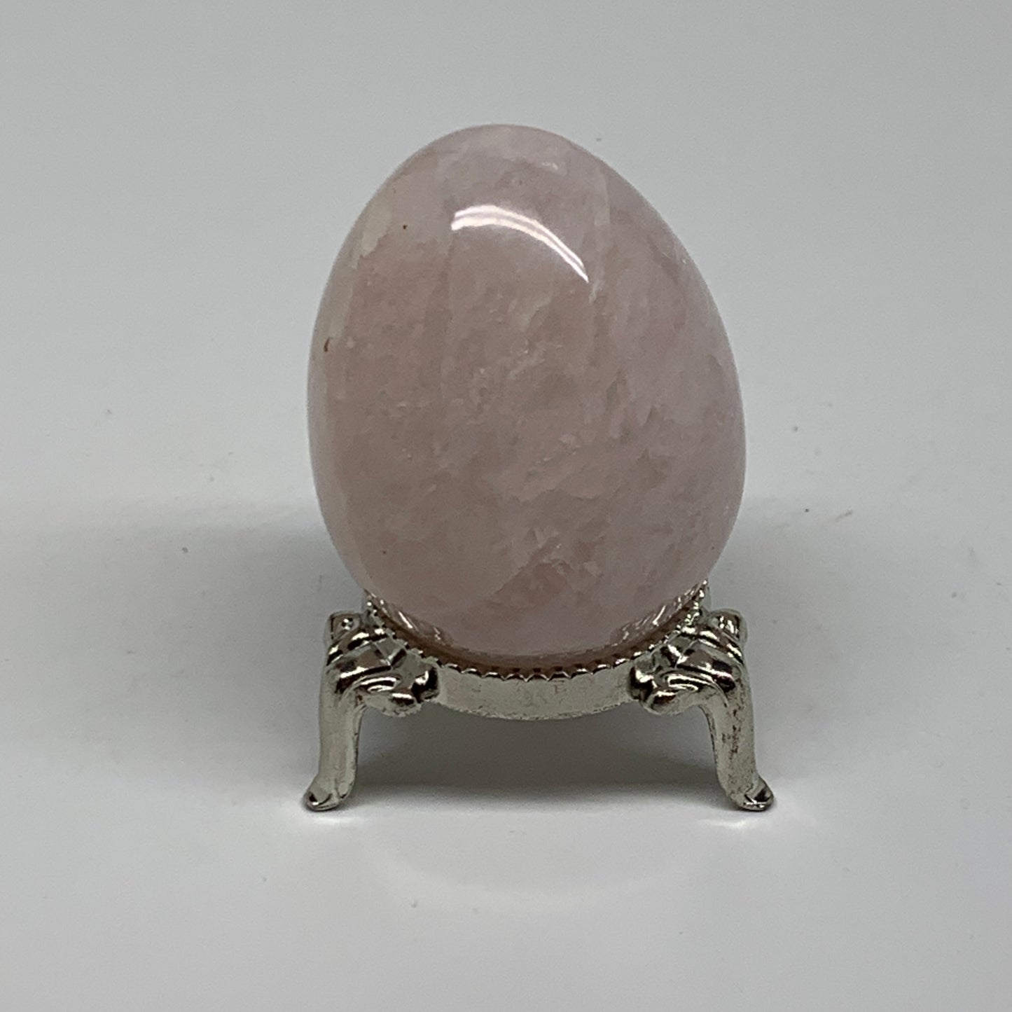 95.3g, 2"x1.5", Natural Gemstone Pink Rose Quartz Egg Crystal @India, B34474