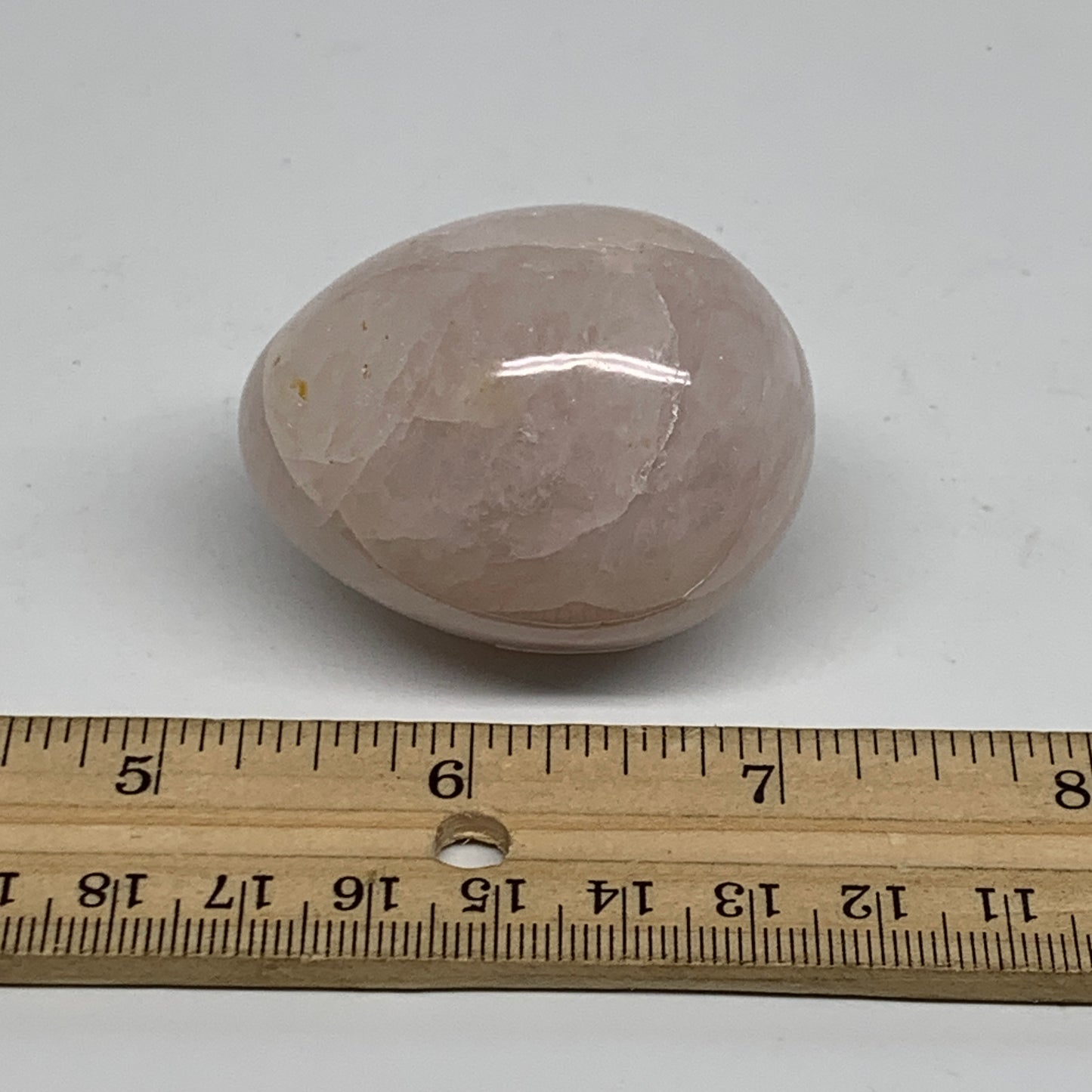 95.3g, 2"x1.5", Natural Gemstone Pink Rose Quartz Egg Crystal @India, B34474