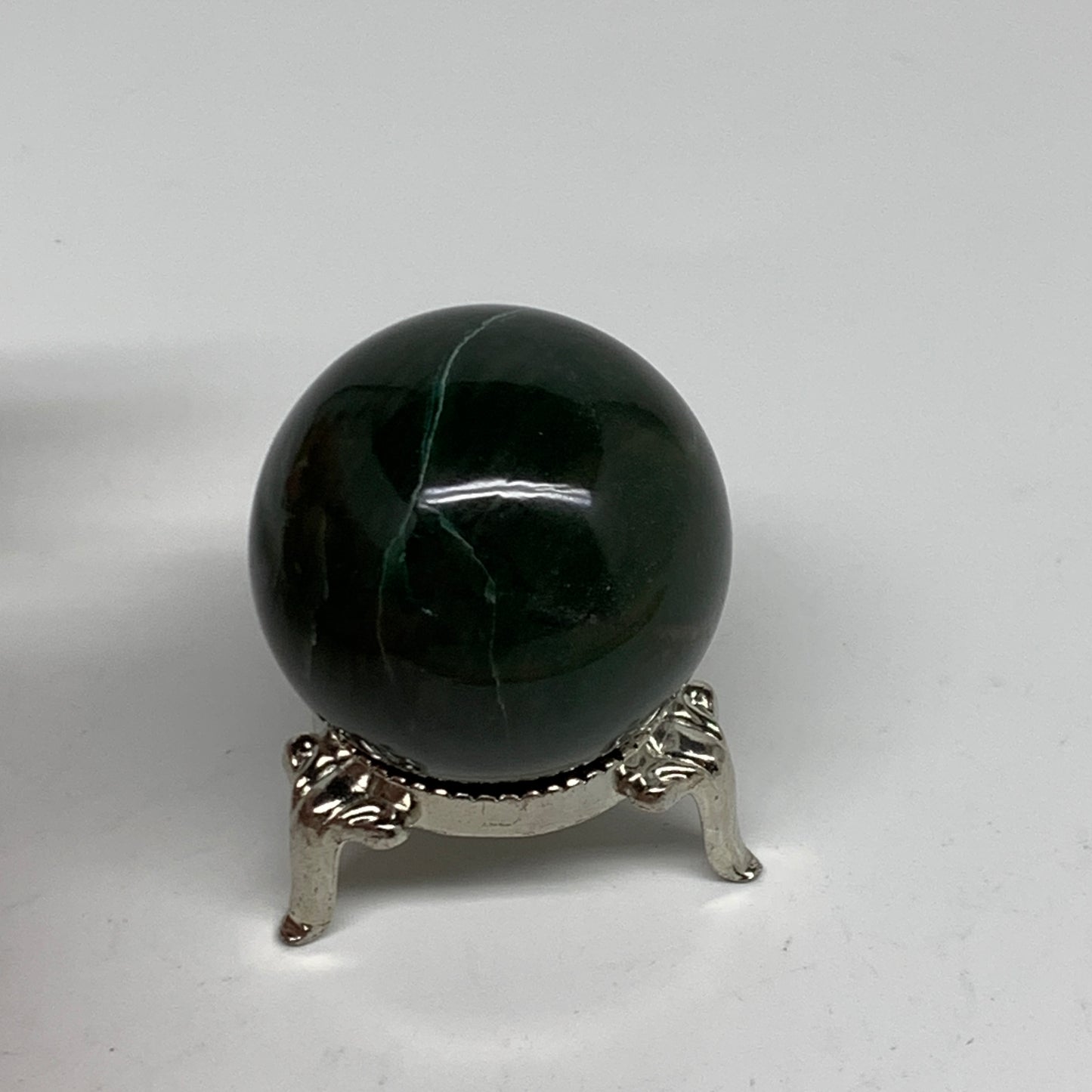 86g, 1.6"(39mm) Green Zade Stone Sphere Gemstone,Healing Crystal, B35251