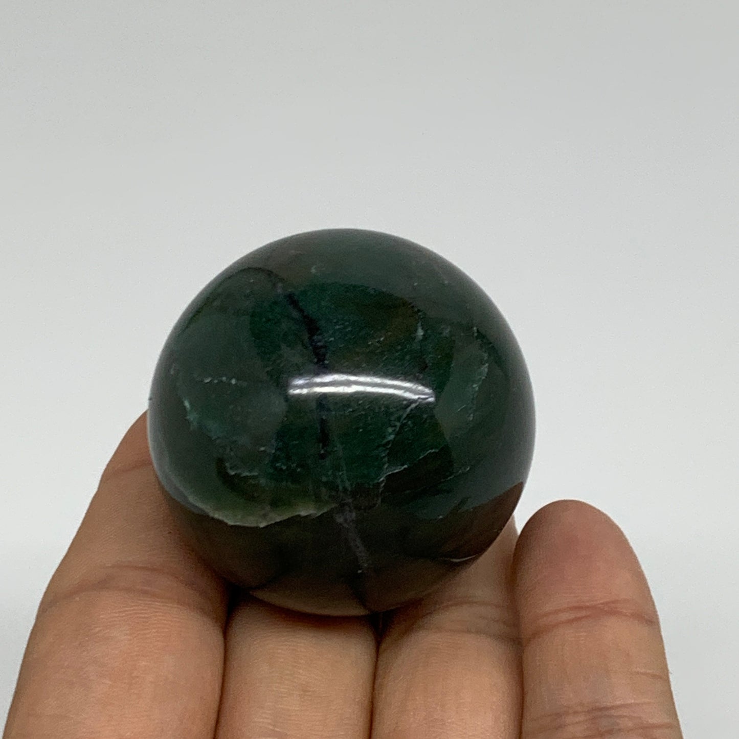 95g, 1.6"(40mm) Green Zade Stone Sphere Gemstone,Healing Crystal, B35254